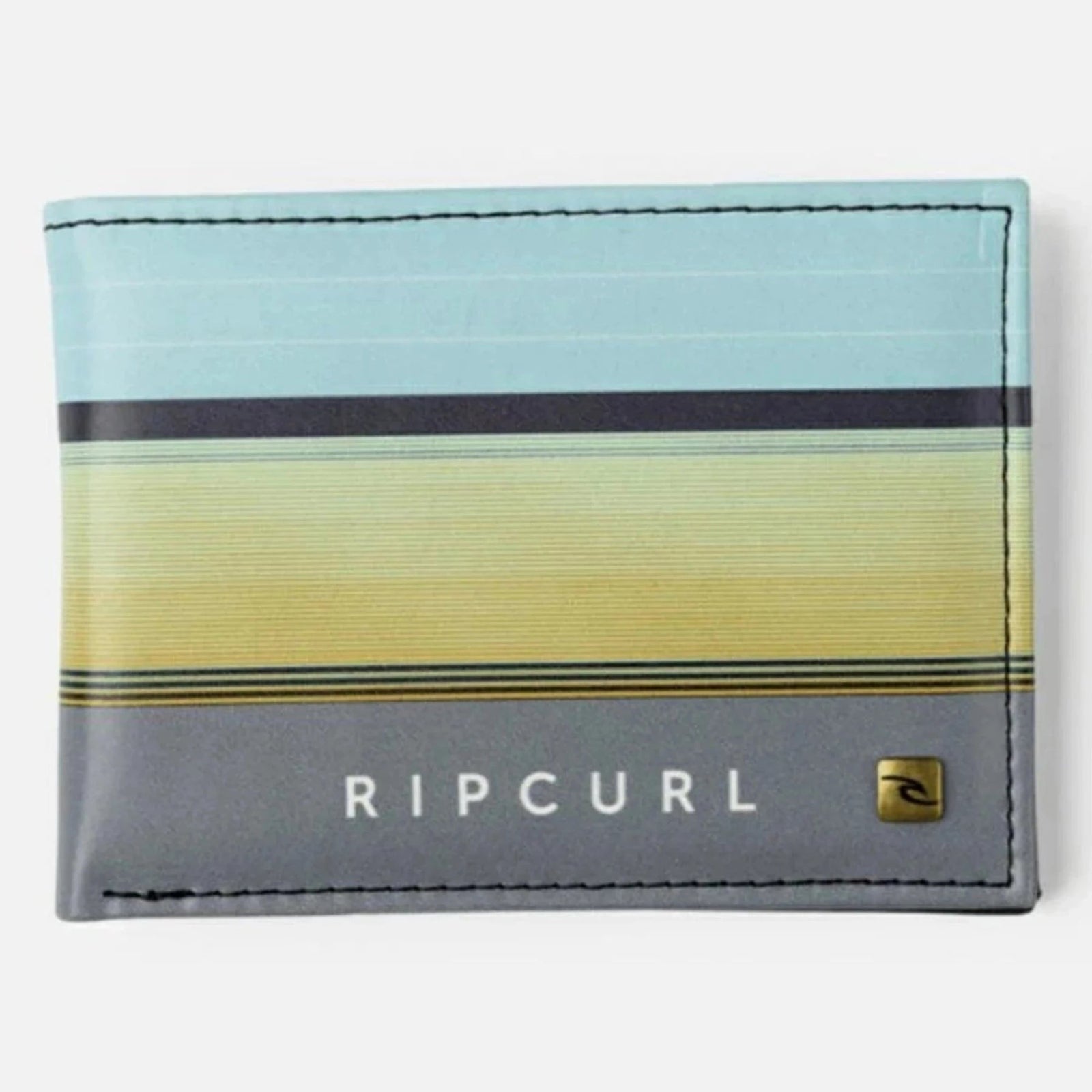 Ripcurl Combo PU Slim Wallet Black Grey Aqua