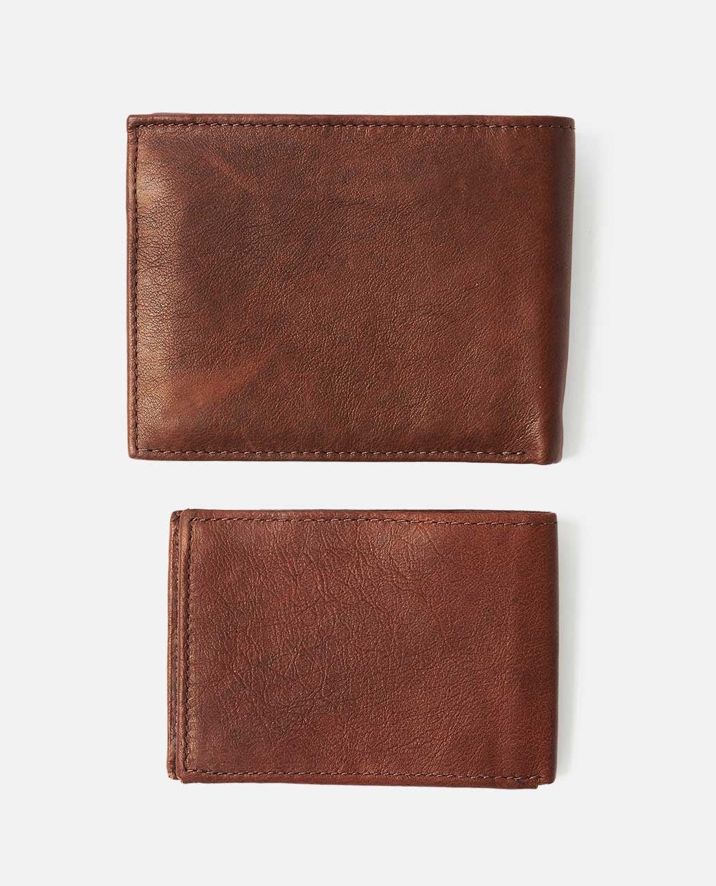 Rip Curl K-Roo RFID 2 In 1 Leather Wallet Brown