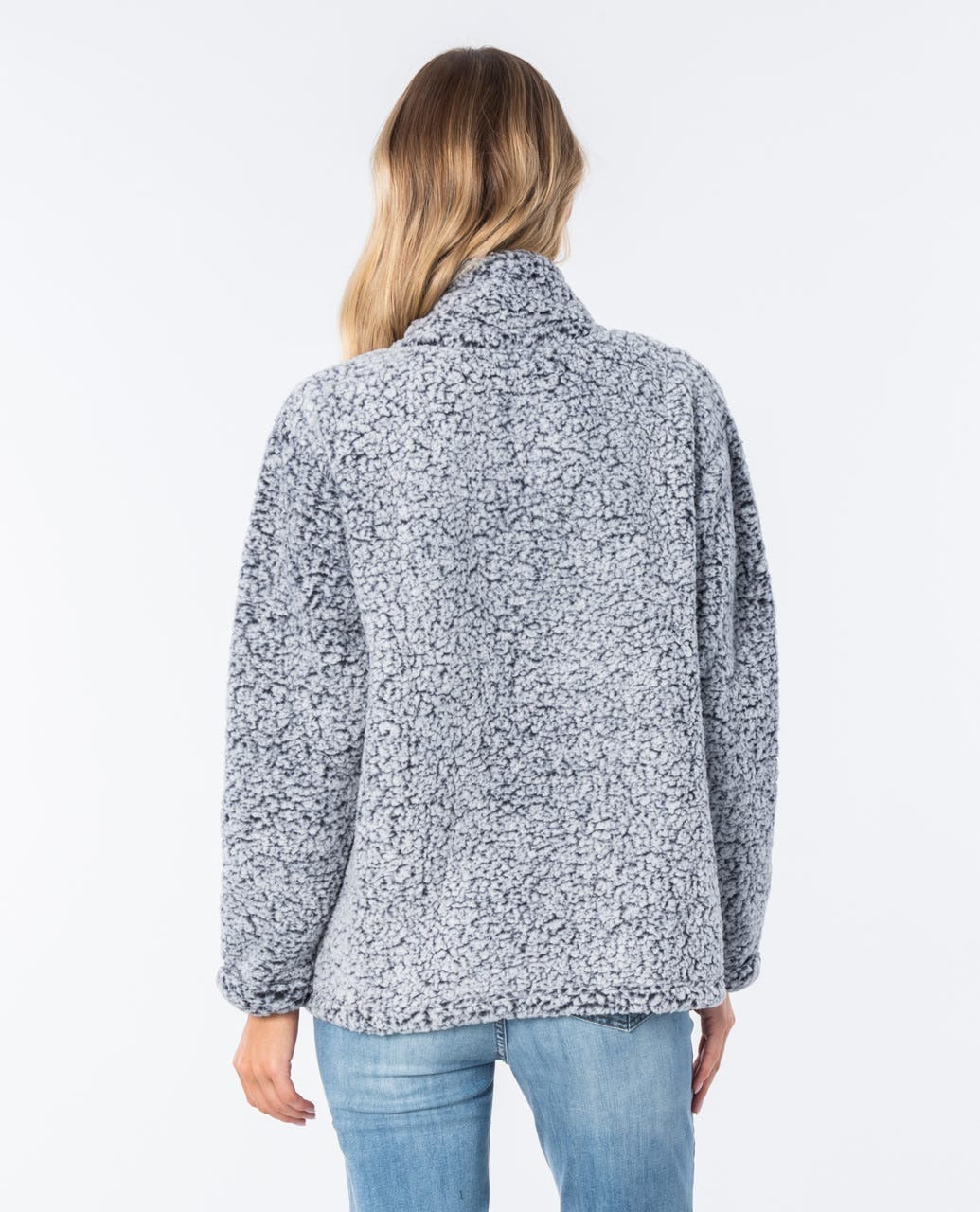 Rip Curl Dark n Stormy 1/4 Zip Crew Jumper Light Grey