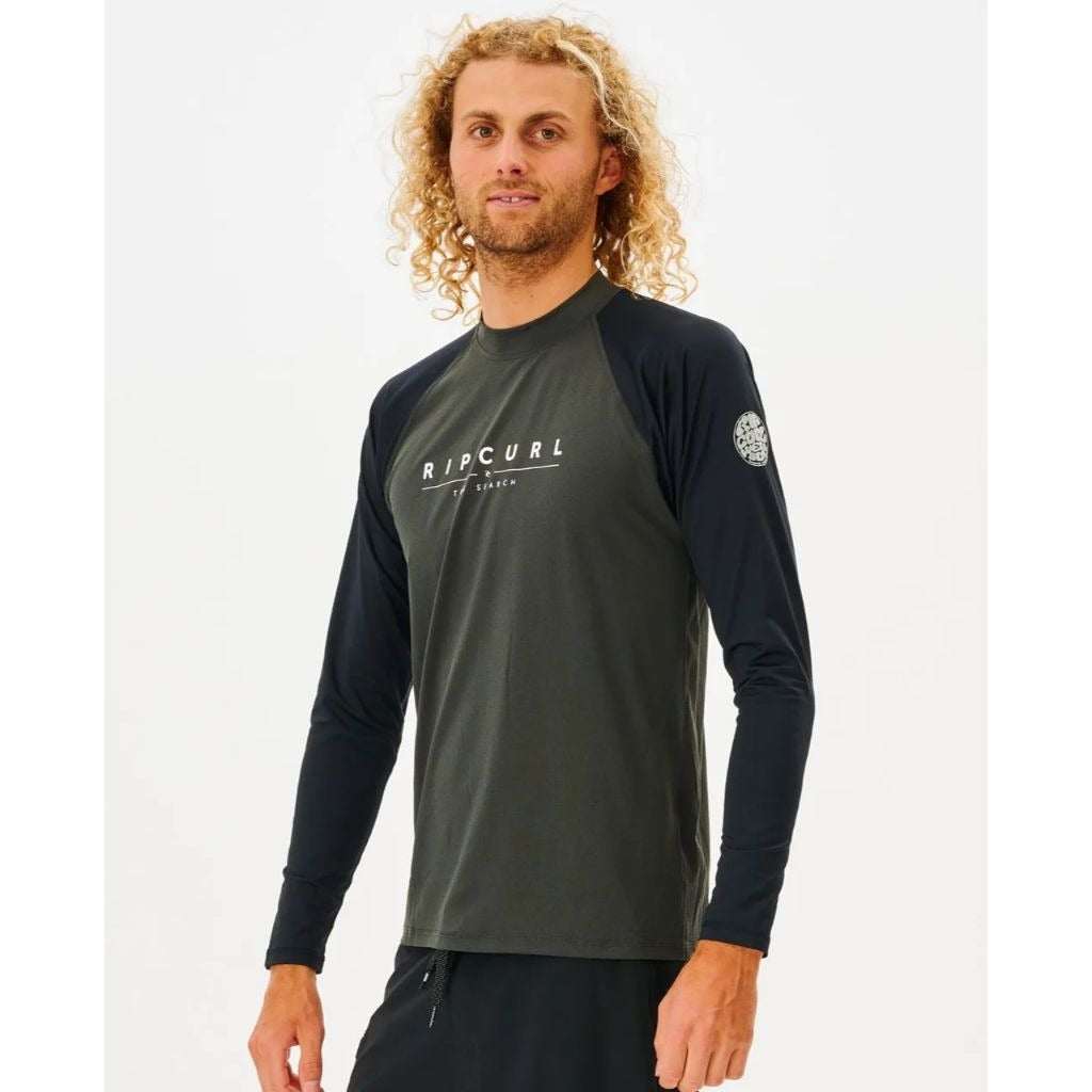 Ripcurl Shockwaves Long Sleeve Rashie Black Marle