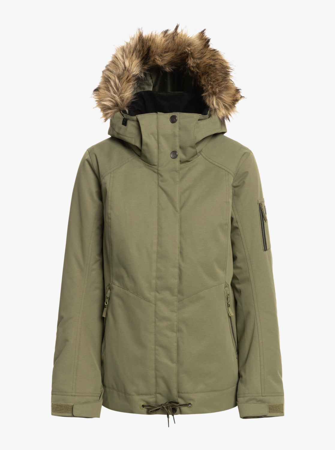Roxy Womens Meade Insulated Snow Jacket Deep Lichen Green