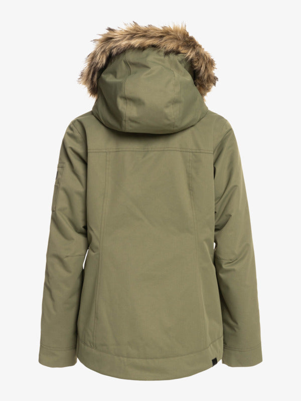 Roxy Womens Meade Insulated Snow Jacket Deep Lichen Green