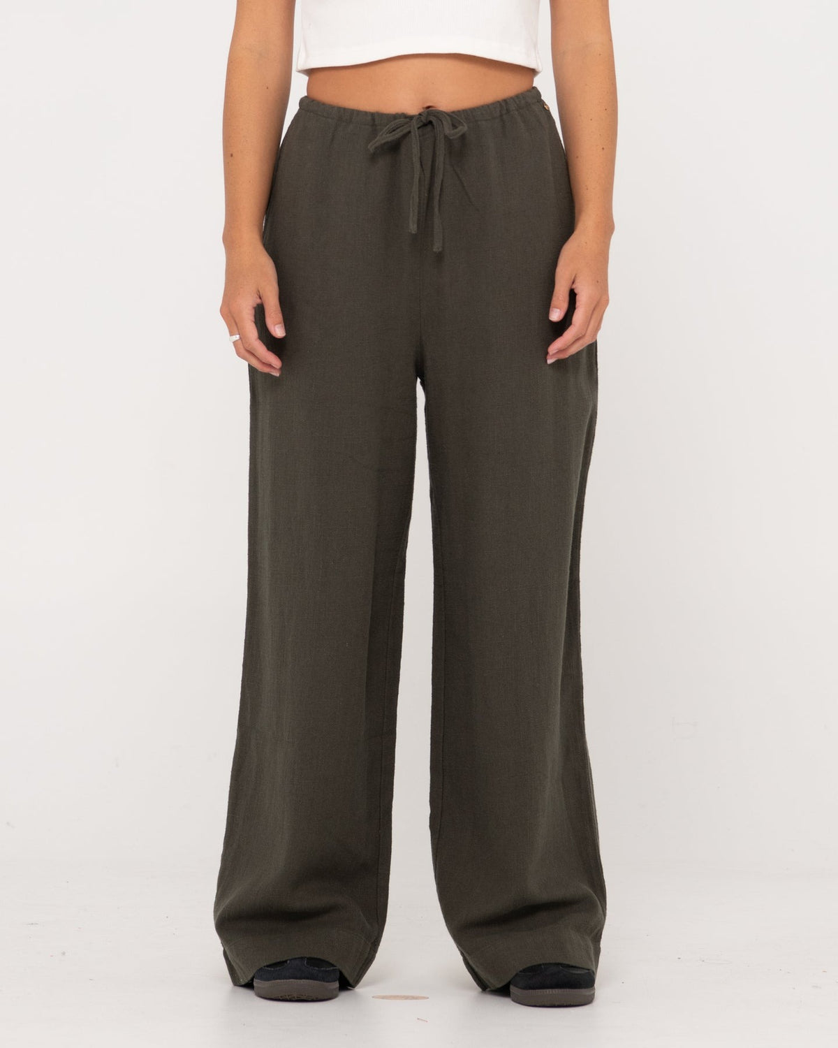 Carolina High Waisted Relaxed Fit Linen Pant