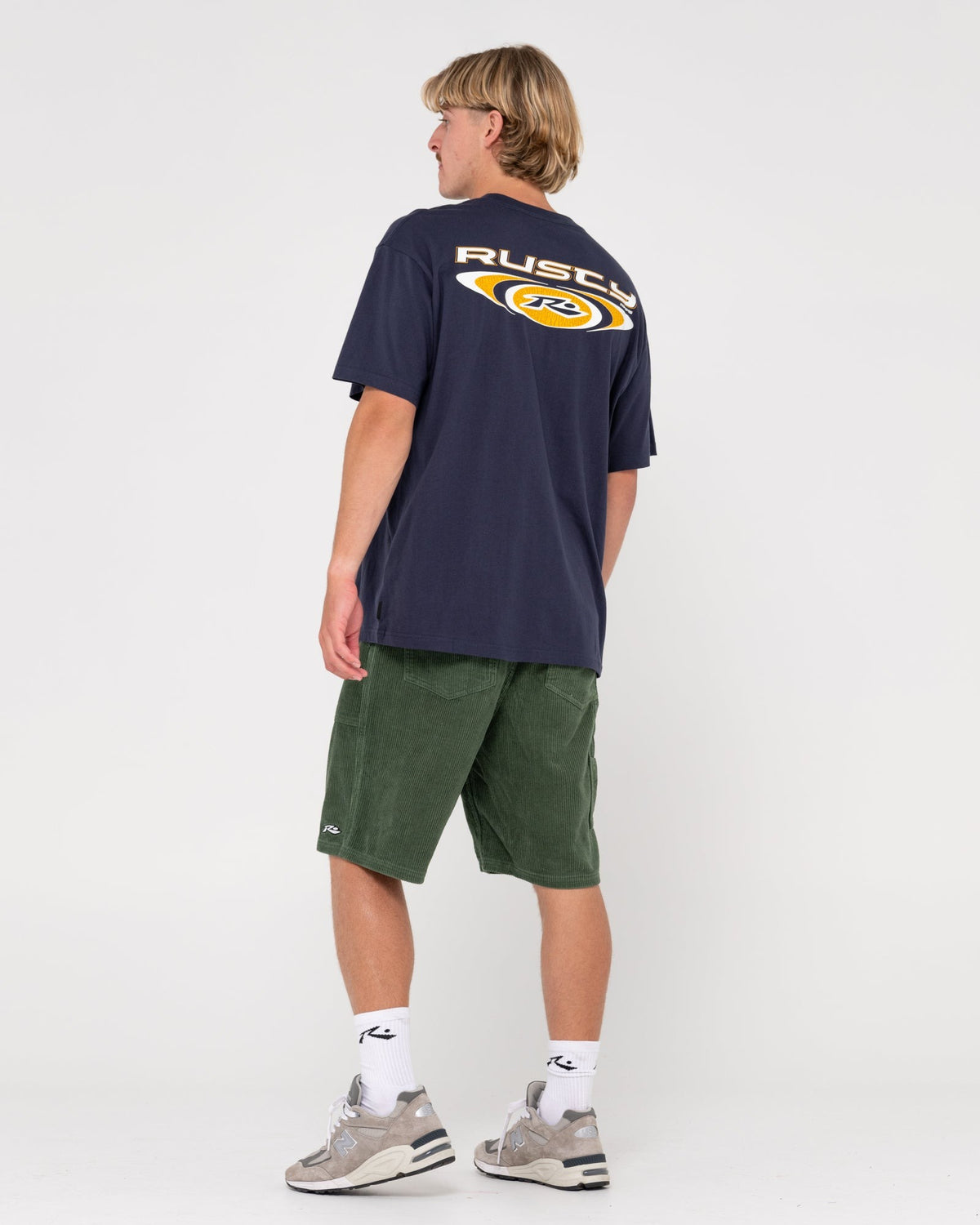 Rusty Irie Eye Oversized Short Sleeve Graphic Tee Navy Blue
