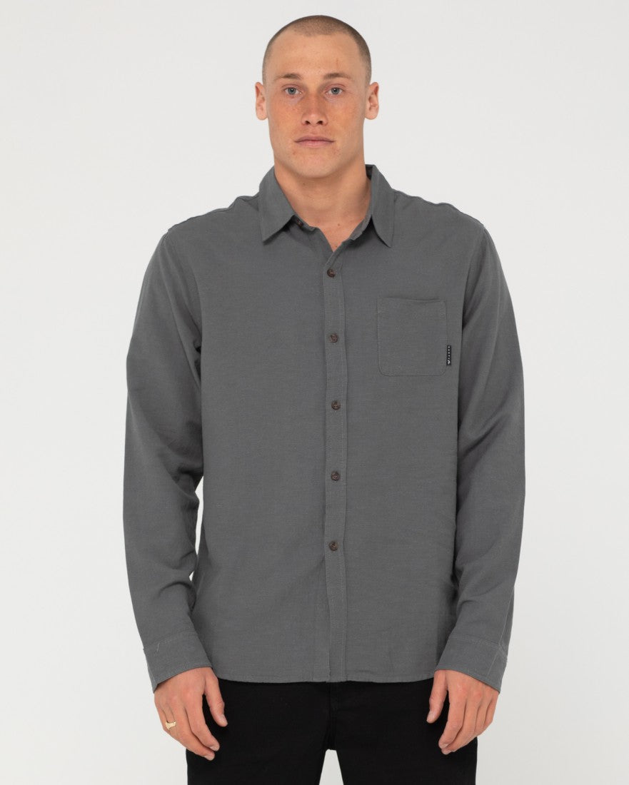 Rusty Overtone Long Sleeve Linen Shirt Savannah