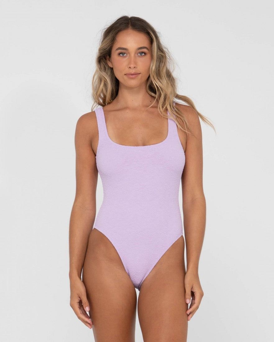 Rusty Sandalwood Retro One Piece Muted Lavender