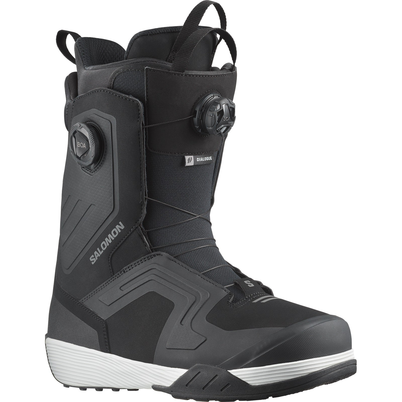 Salomon Dialogue Dual BOA Mens Snowboard Boots Black Black