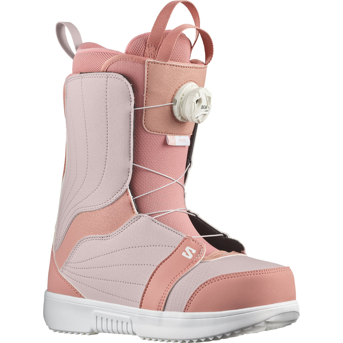 Salomon Pearl BOA Womens Snowboard Boots Ash Lilac White