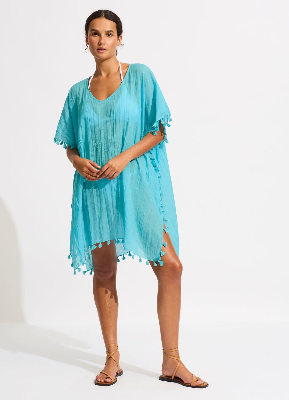 Seafolly Amnesia Kaftan Atoll Blue