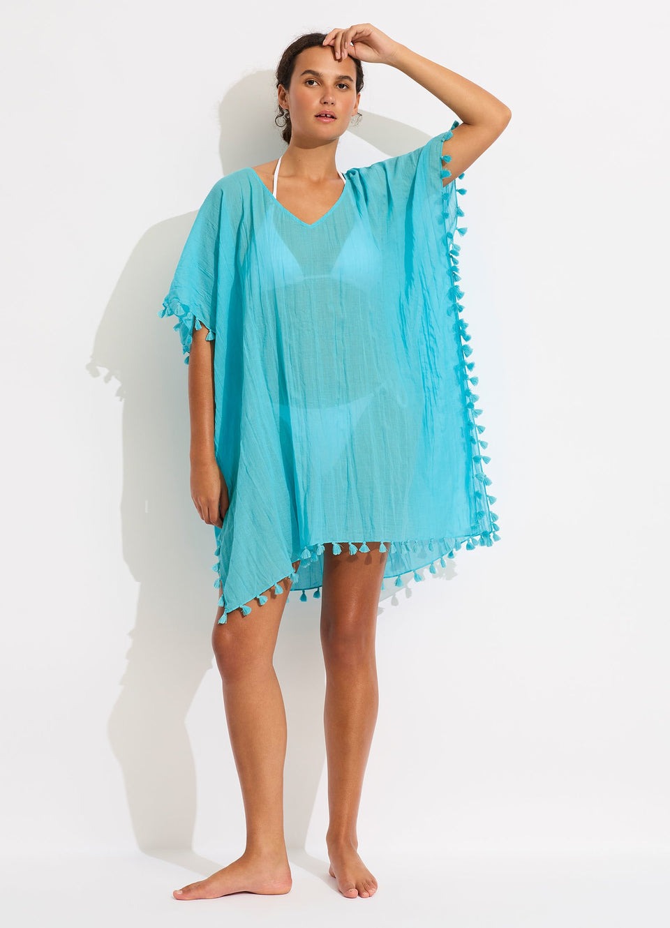 Seafolly Amnesia Kaftan Atoll Blue