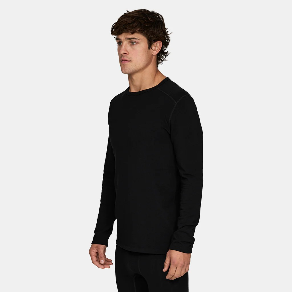Mens Heavyweight Grid Fleece Crew Base Layer