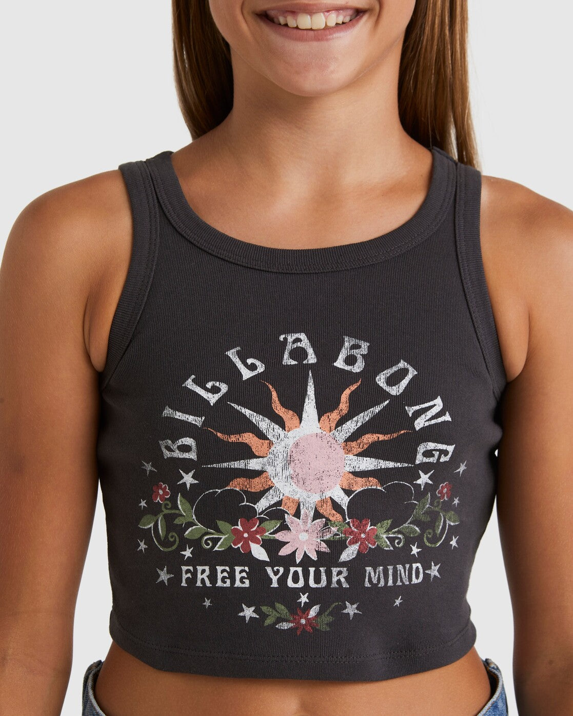 Girls 6-14 Free The Mind Crop Tank