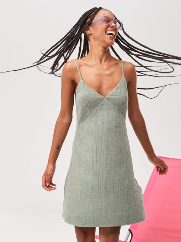 Womens Santorini Mini Slip Dress