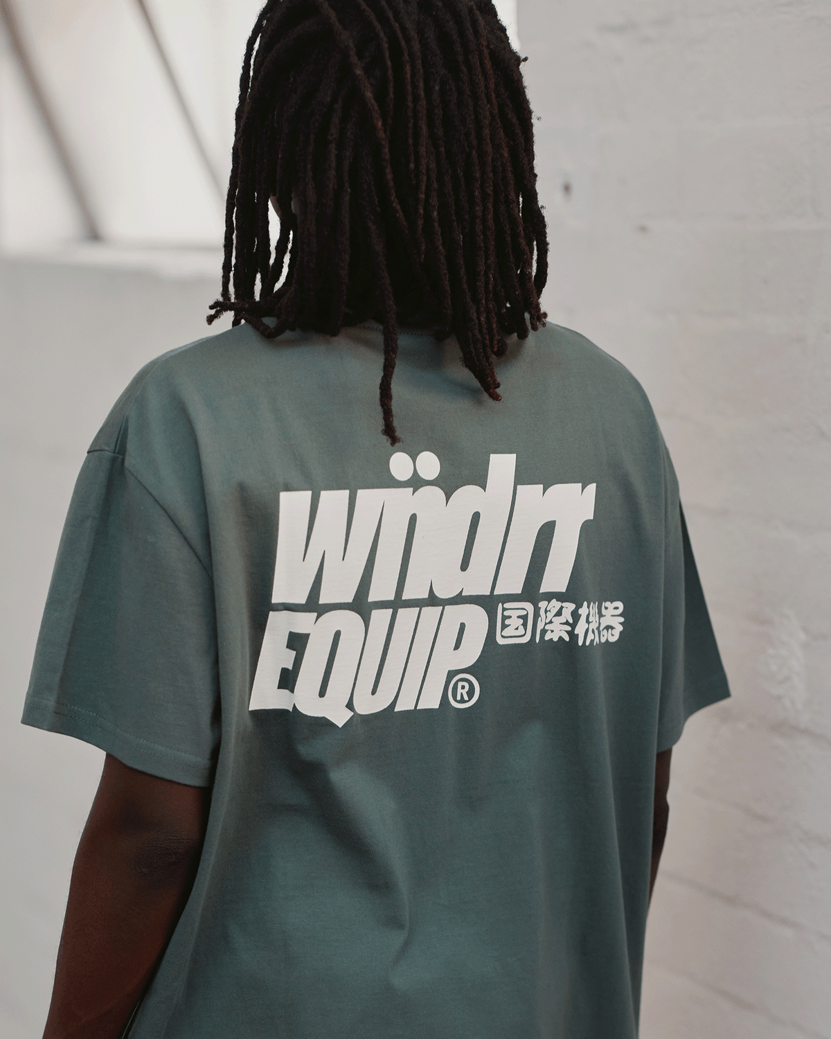 Slant Box Fit Tee - Dark Green