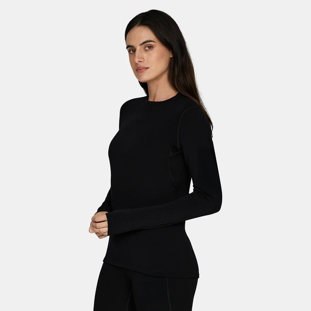 Womens Heavyweight Grid Fleece Crew Base Layer