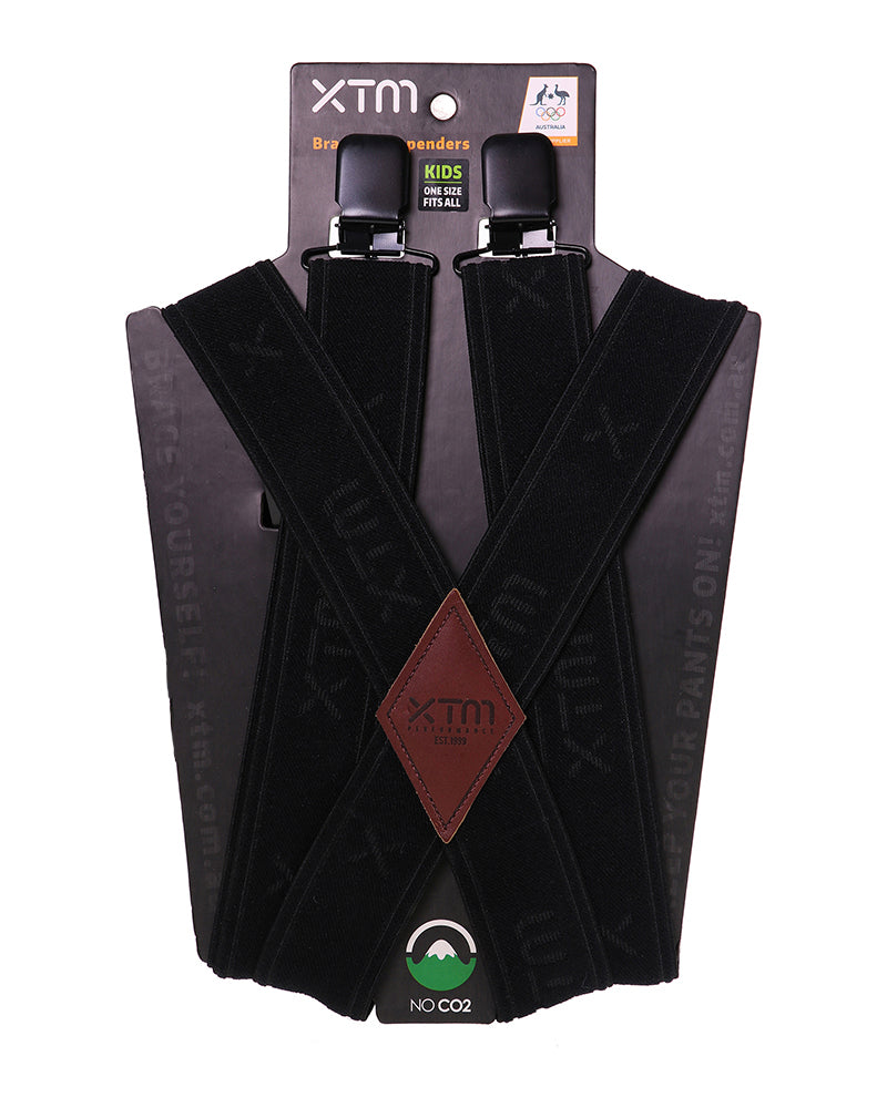 XTM KIDS BRACES SUSPENDERS BLACK