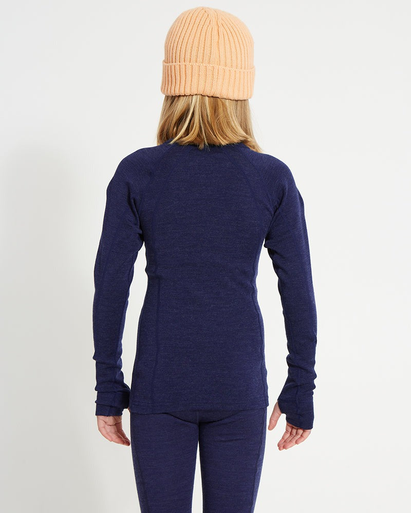 XTM KIDS MERINO WOOL THERMAL TOP NAVY