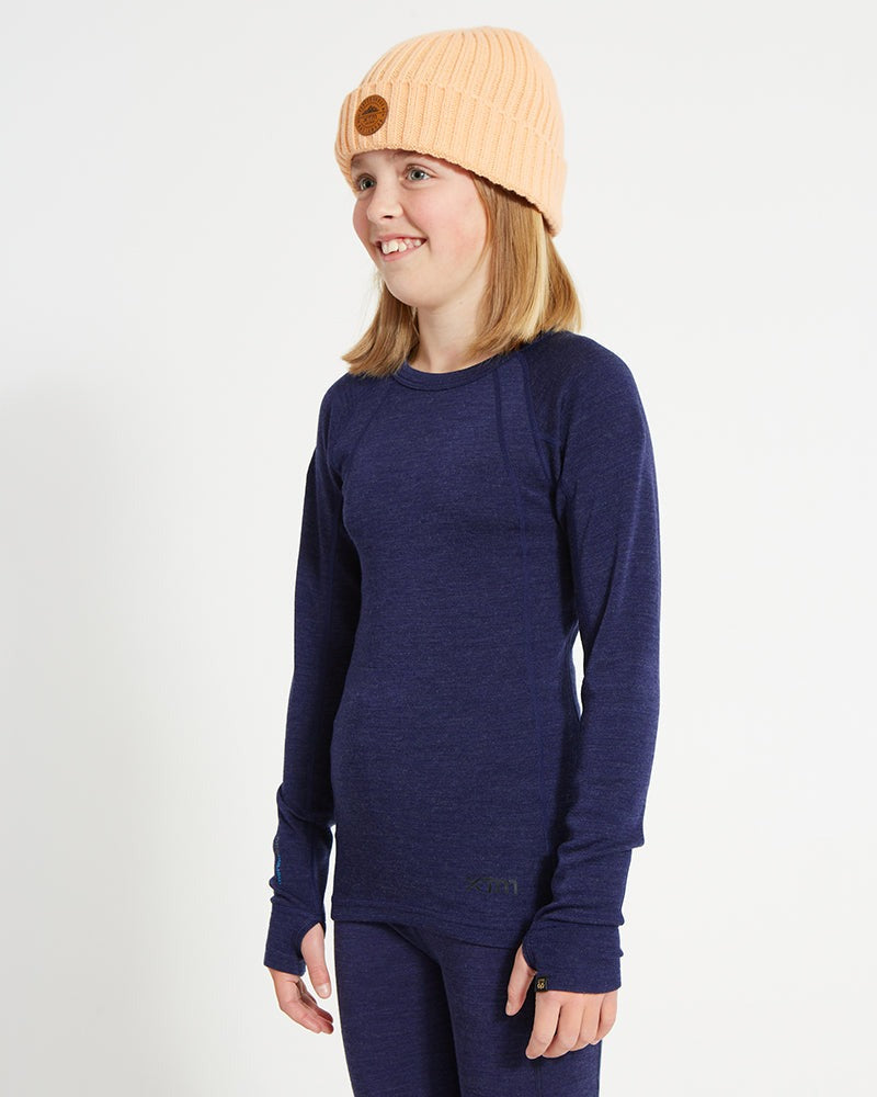 XTM KIDS MERINO WOOL THERMAL TOP NAVY