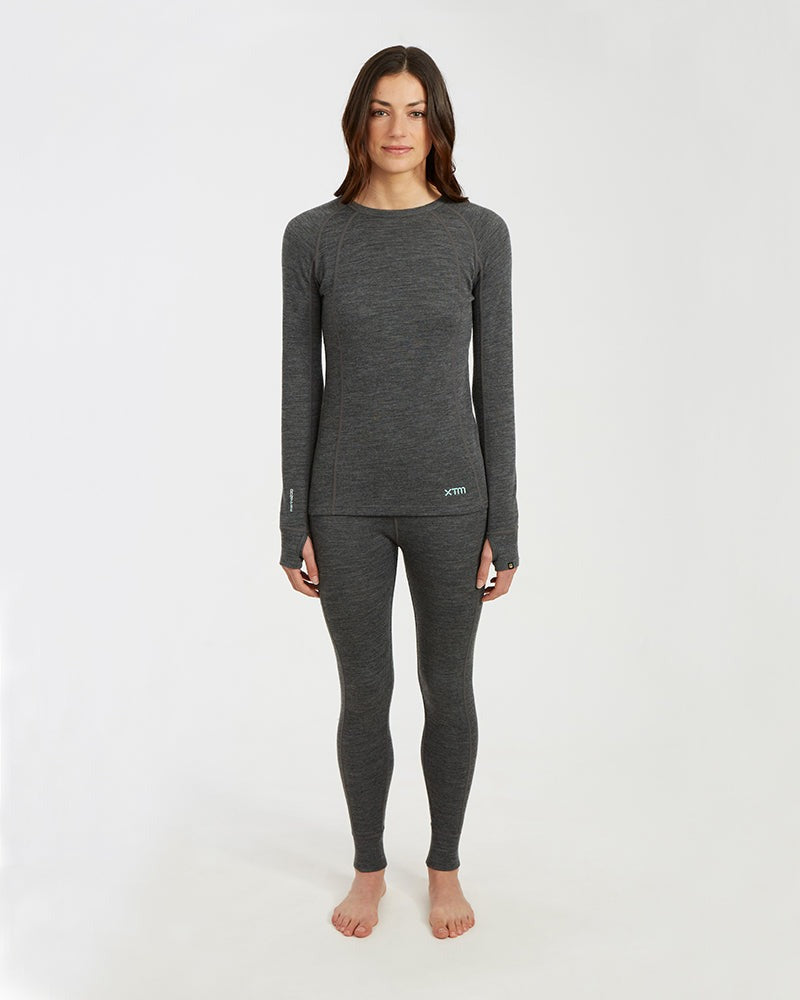 XTM LADIES MERINO WOOL THERMAL PANT MID GREY MARLE