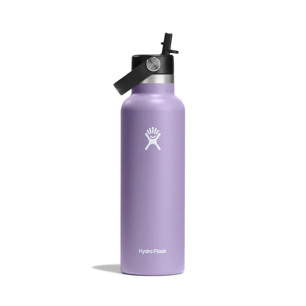 Hydration 21oz Standard Mouth Flex Straw Cap Insulated Water Bottle