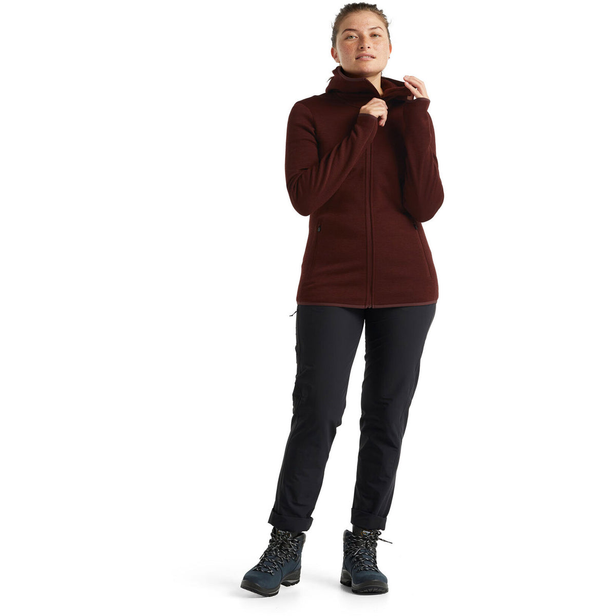 Women's RealFleece Merino Elemental Long Sleeve Zip Hood Jacket