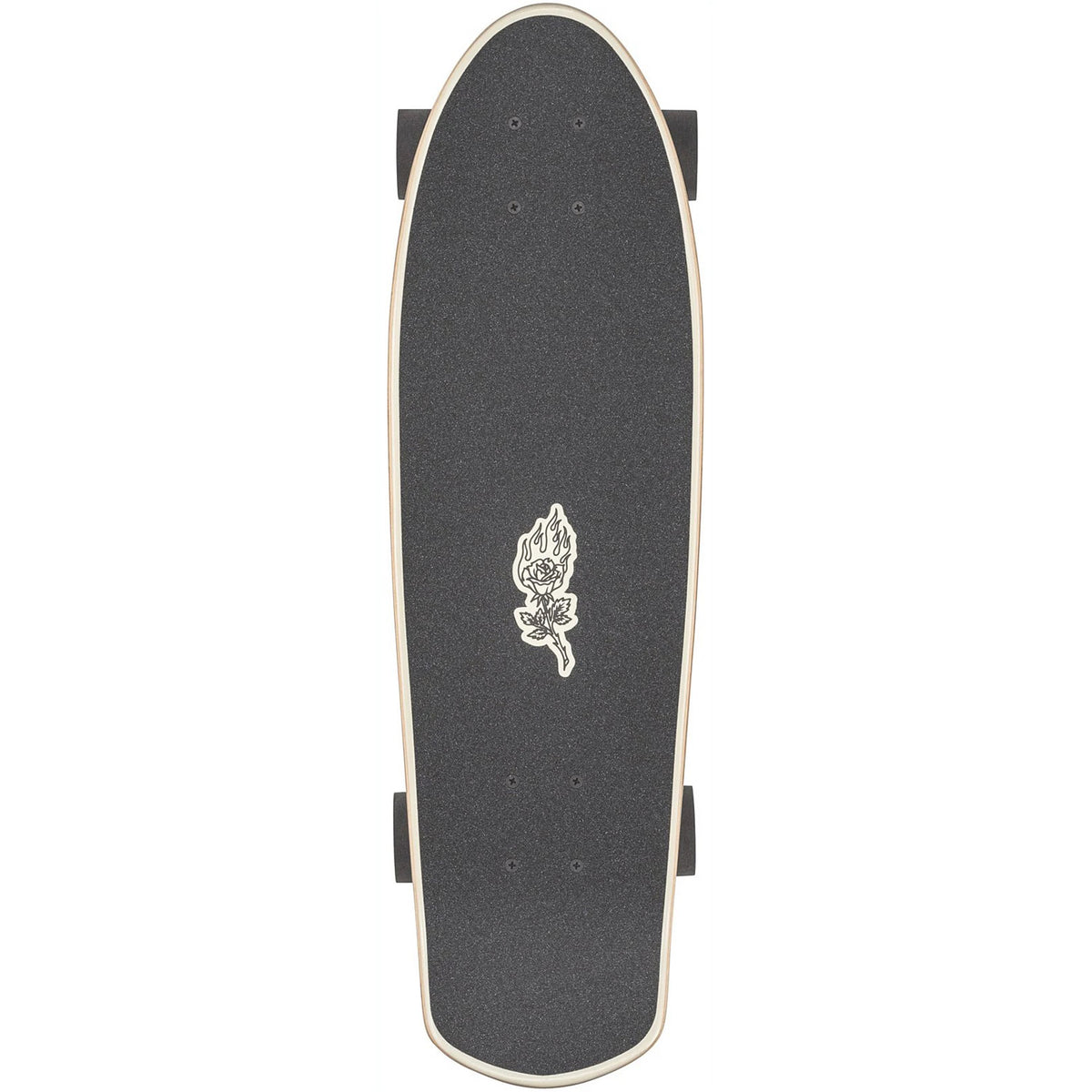 Trooper Off White Rose 27" Cruiser Complete Skateboard