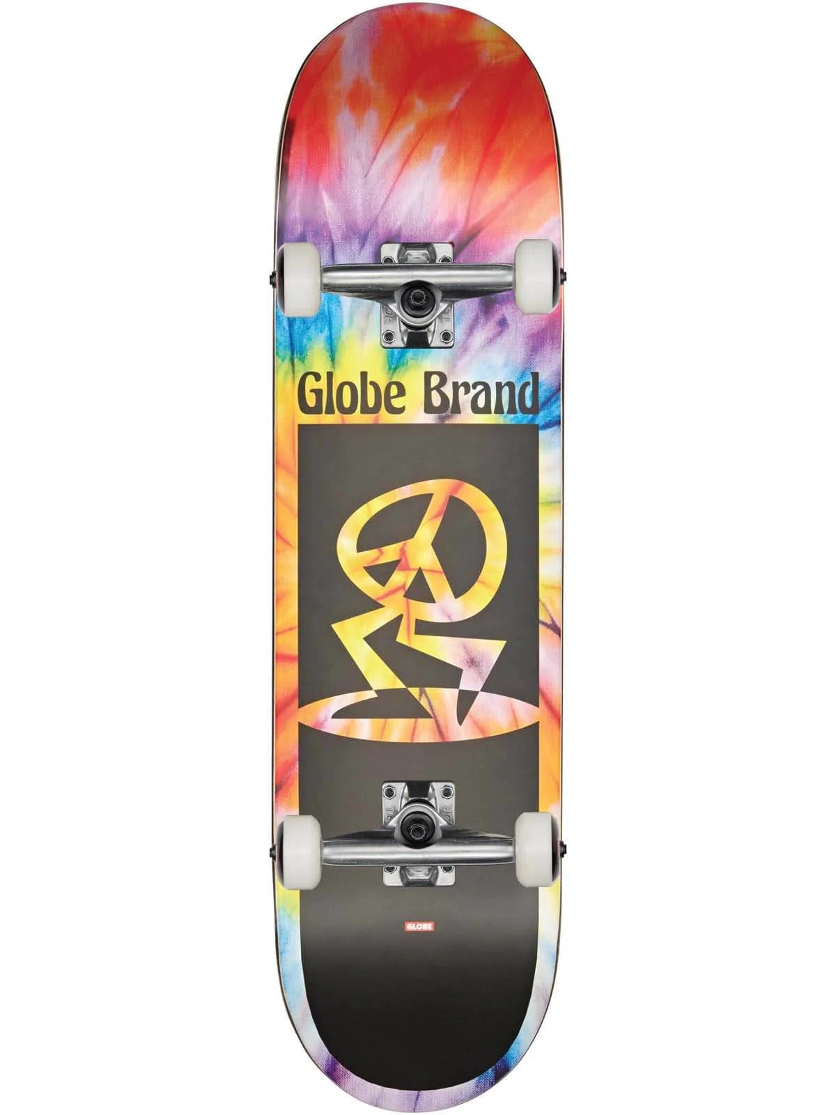 Peace Man Mid - 7.6" Kids Spiral Dye/Black Complete Skateboard