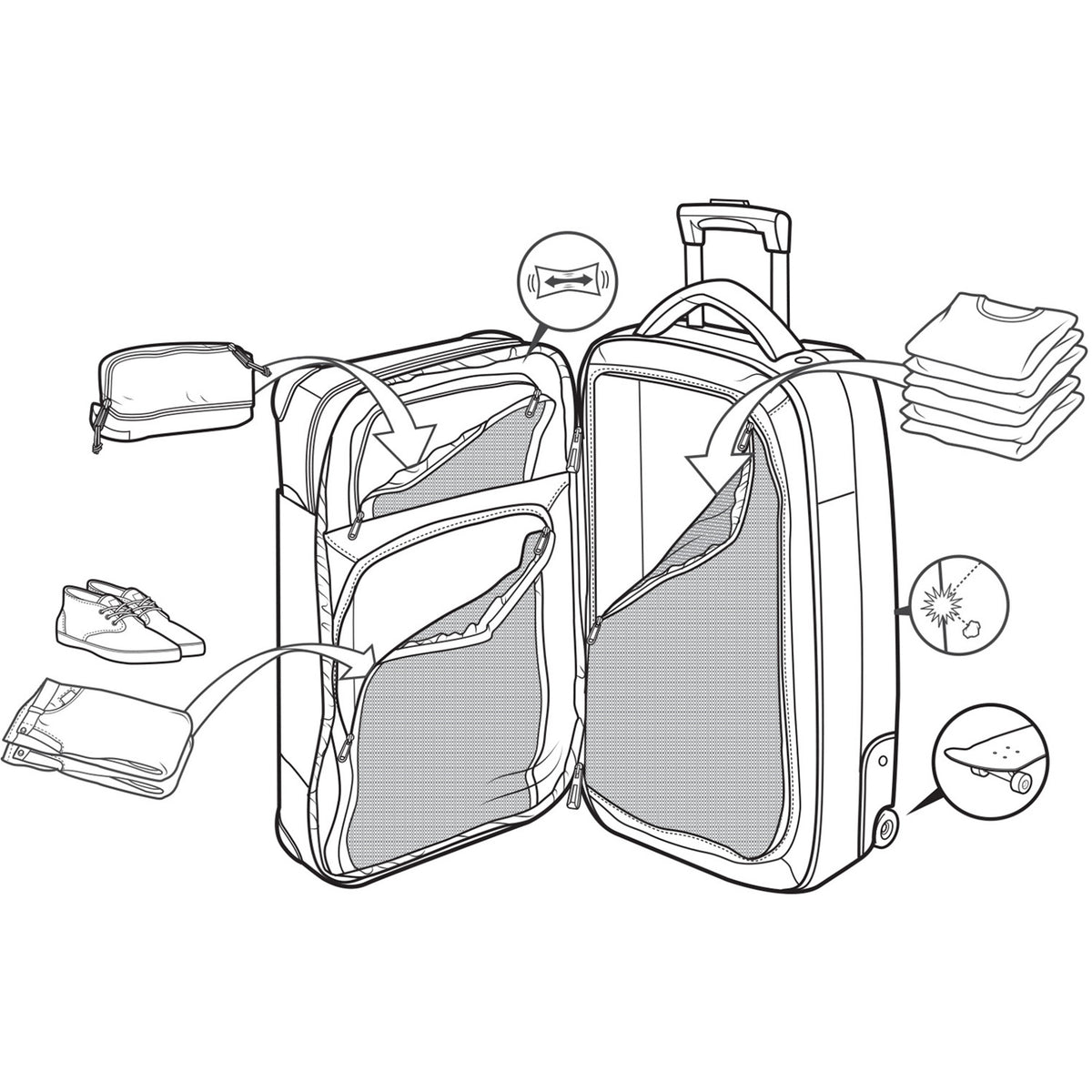 Burton Wheelie Flight Deck Travel Bag 2019 Keef Ballistic