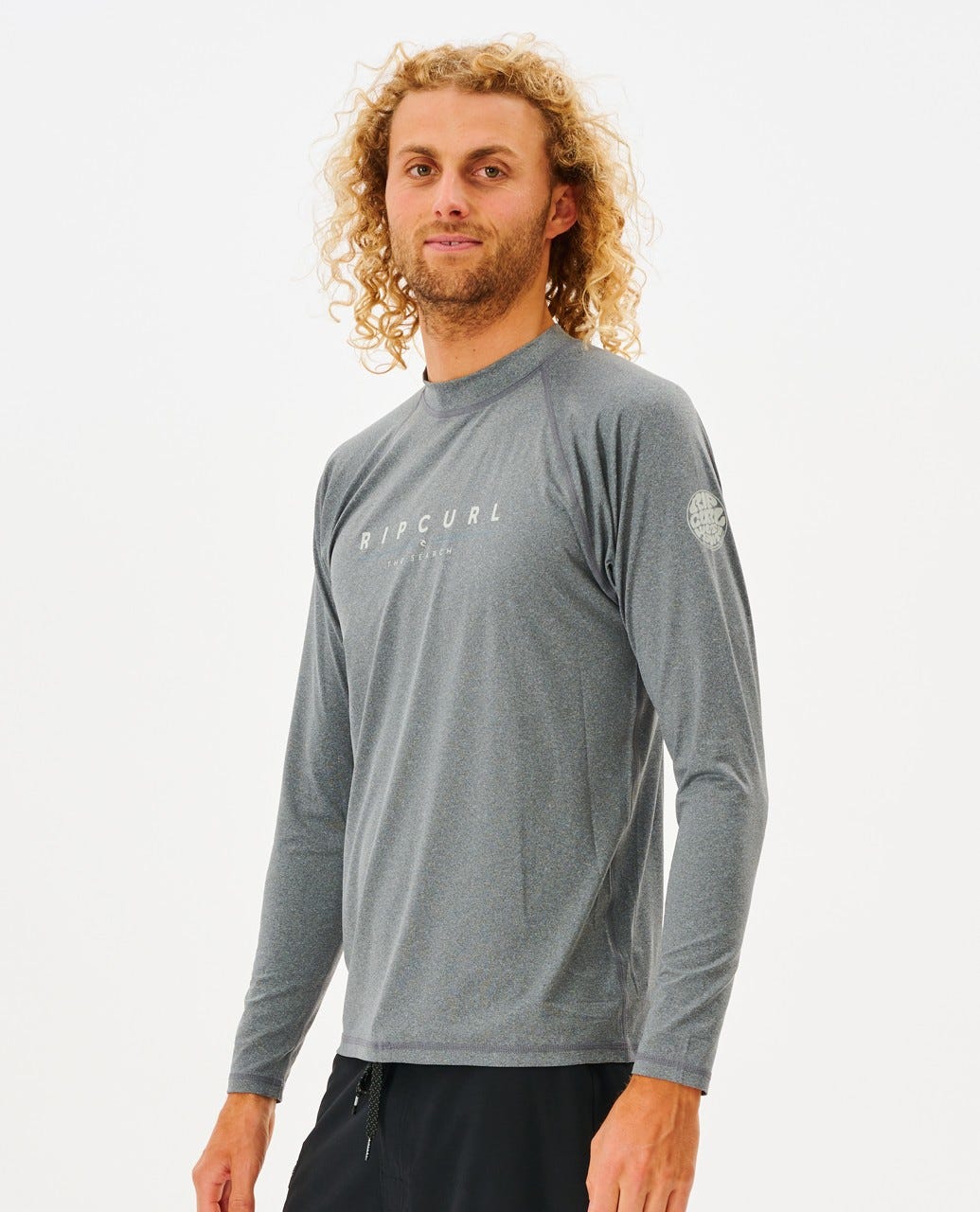 Ripcurl Shockwaves Long Sleeve Rashie Grey Marle
