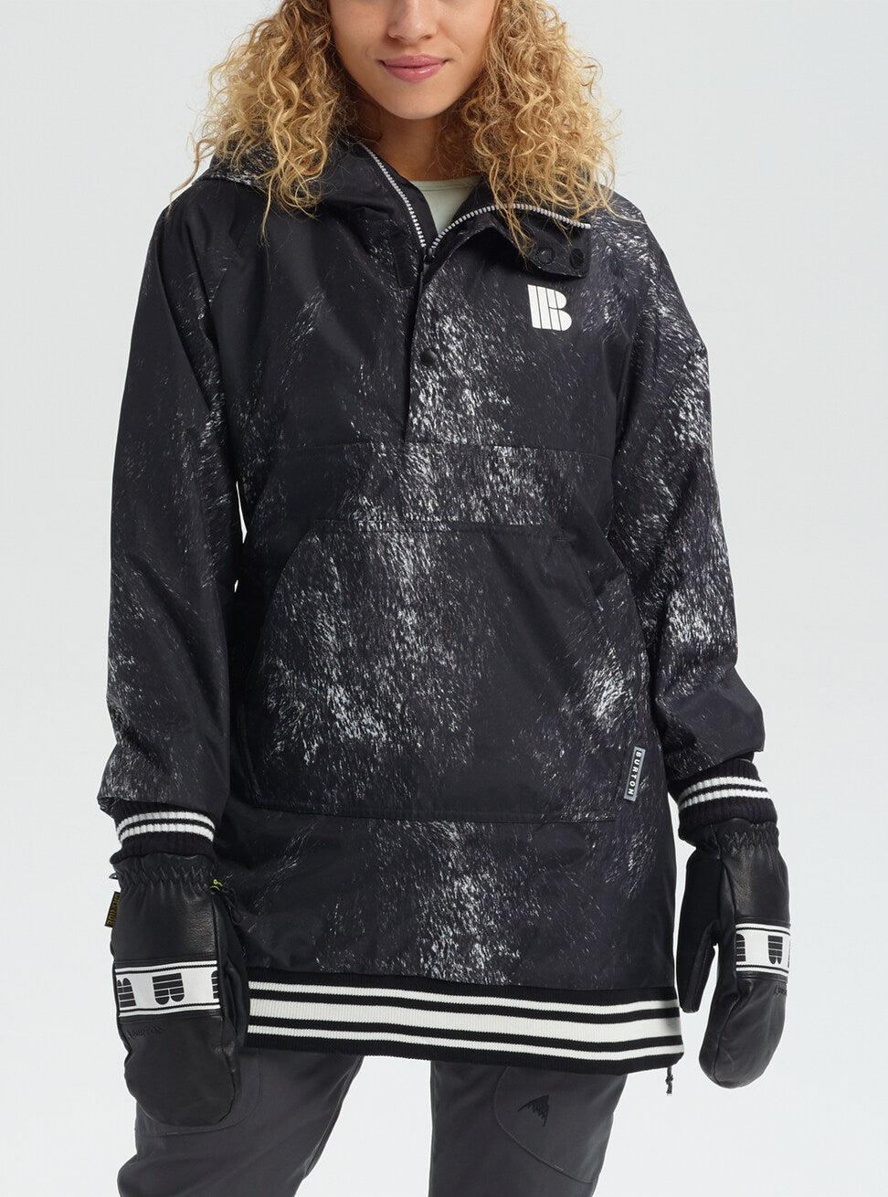 Burton Loyle Anorak Snowboard Jacket 2020 Aqua Gray / Lilac Gray / Timber Wolf / Sunny Lime 4