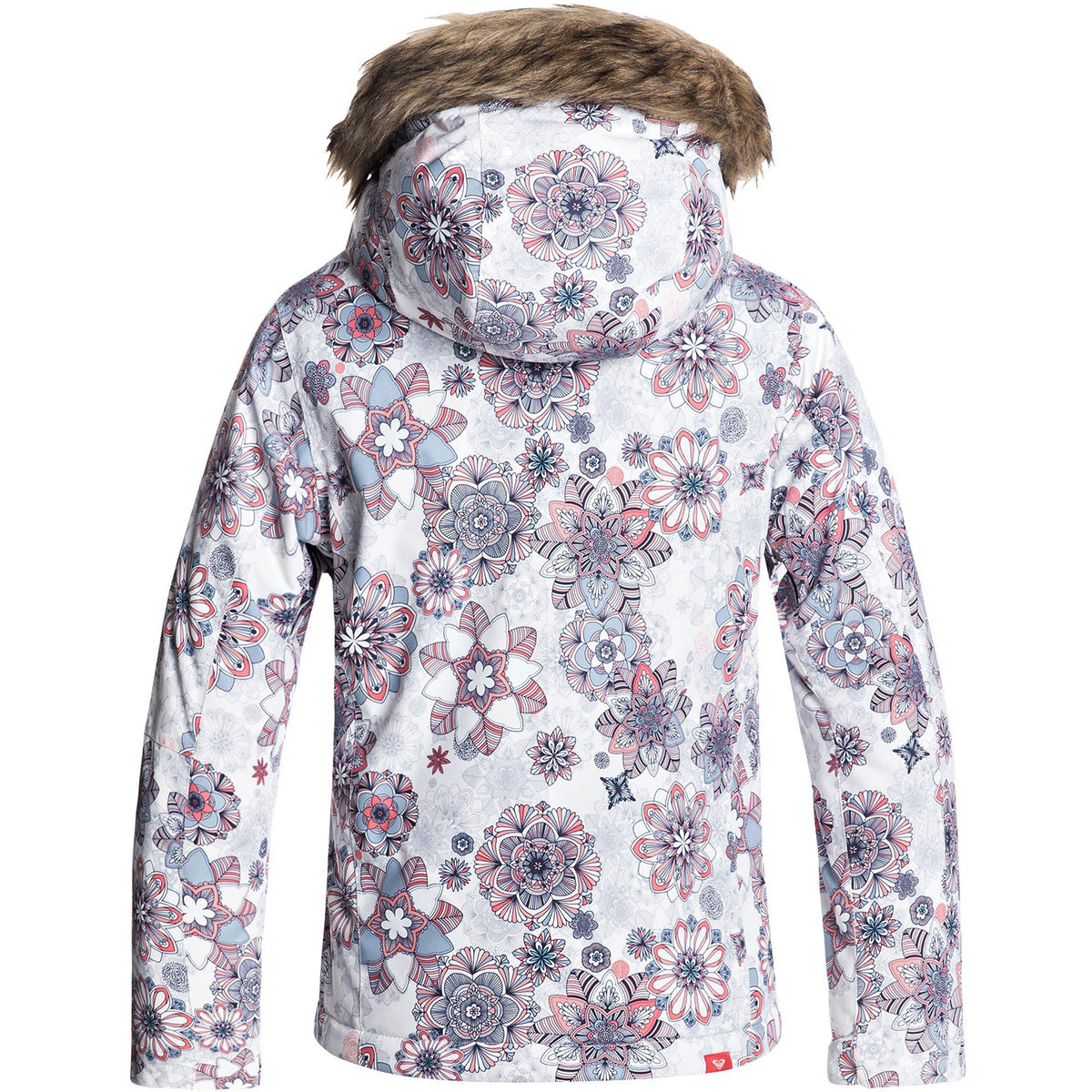 Roxy American Pie Girls Snow Jacket 2019 Bright White Snowflakes