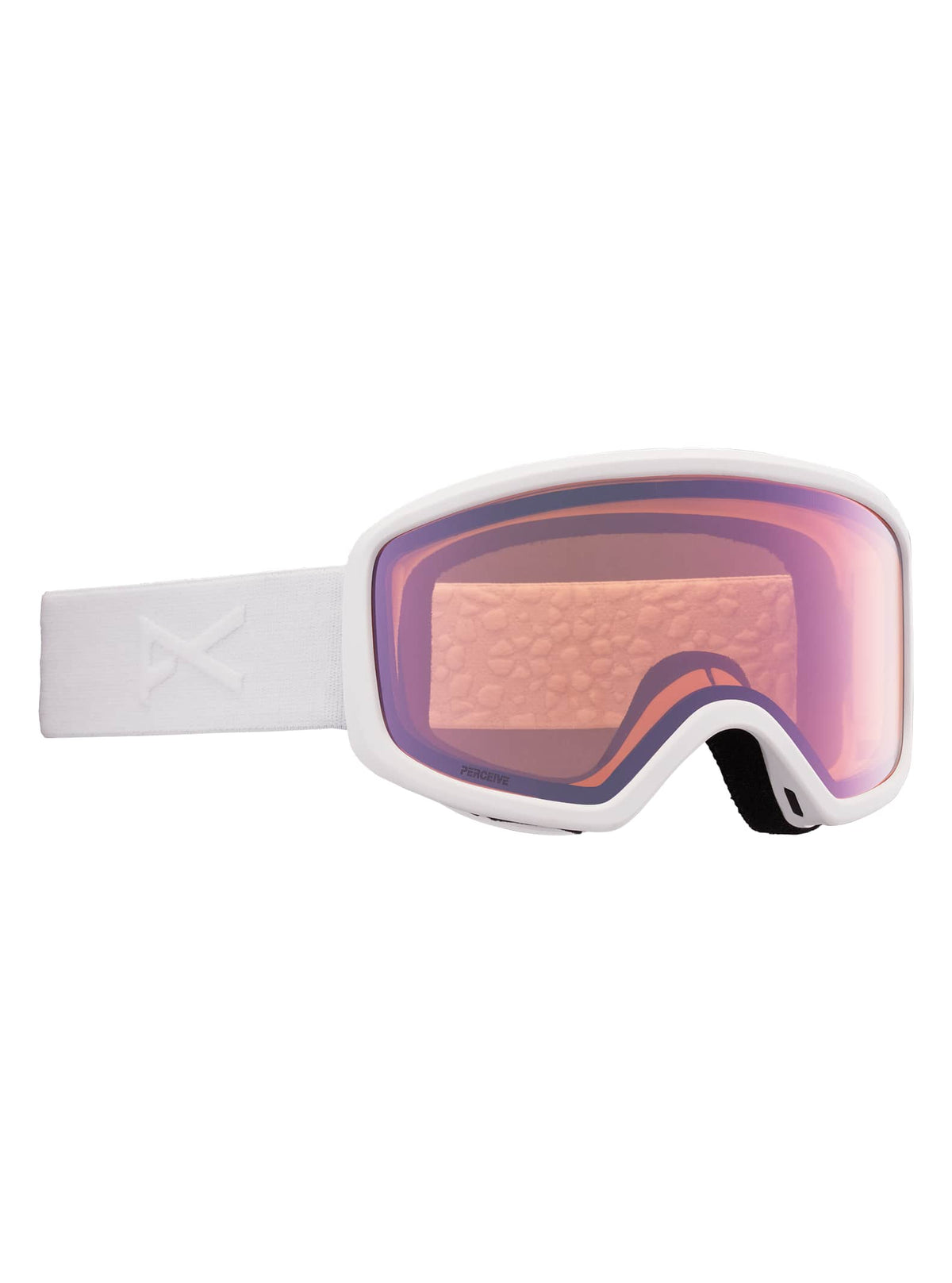 Anon Anon Deringer Goggles + Bonus Lens + MFI® Face Mask Frame: white, lens: perceive cloudy pink (53% / s1), spare lens: amber (55% / s1)