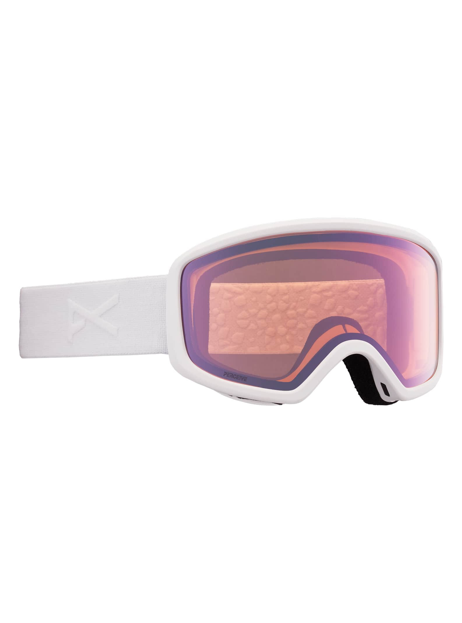 Anon Anon Deringer Goggles + Bonus Lens + MFI® Face Mask Frame: white, lens: perceive cloudy pink (53% / s1), spare lens: amber (55% / s1)