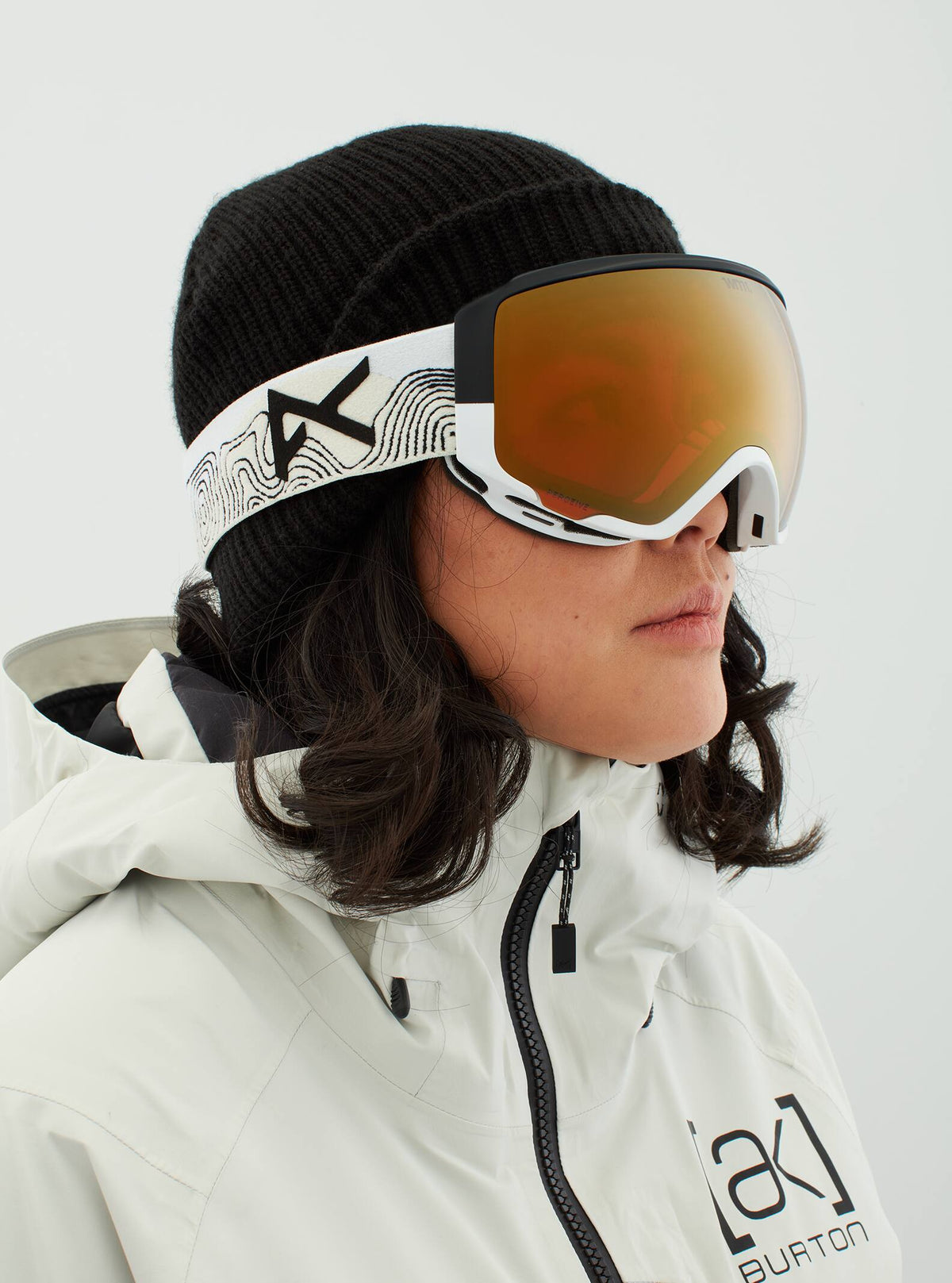 Anon Anon WM1 Goggles + Bonus Lens - Low Bridge Fit Frame: atlas white, lens: perceive sunny bronze (17% / s3), spare lens: perceive cloudy burst (59% / s1)