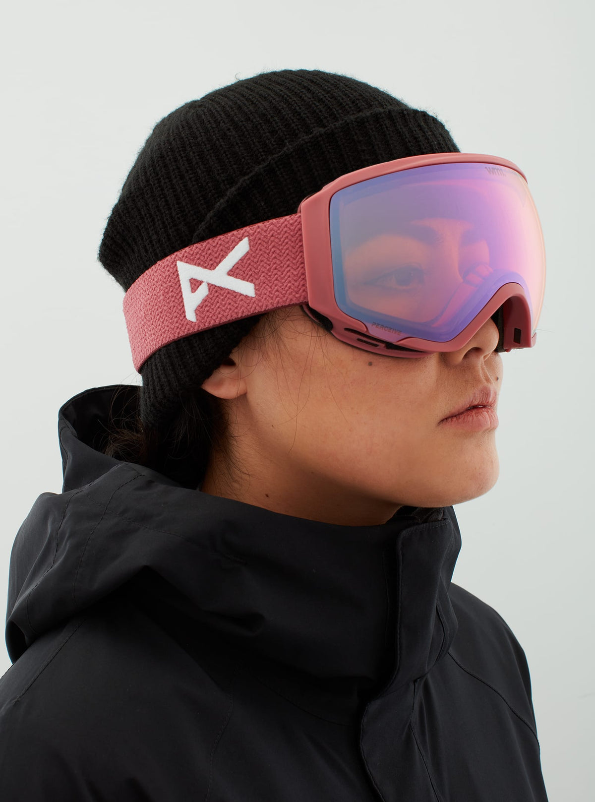 Anon Anon WM1 Goggles + Bonus Lens - Low Bridge Fit Frame: blush, lens: perceive cloudy pink (53% / s1), spare lens: perceive variable blue (21% / s2)