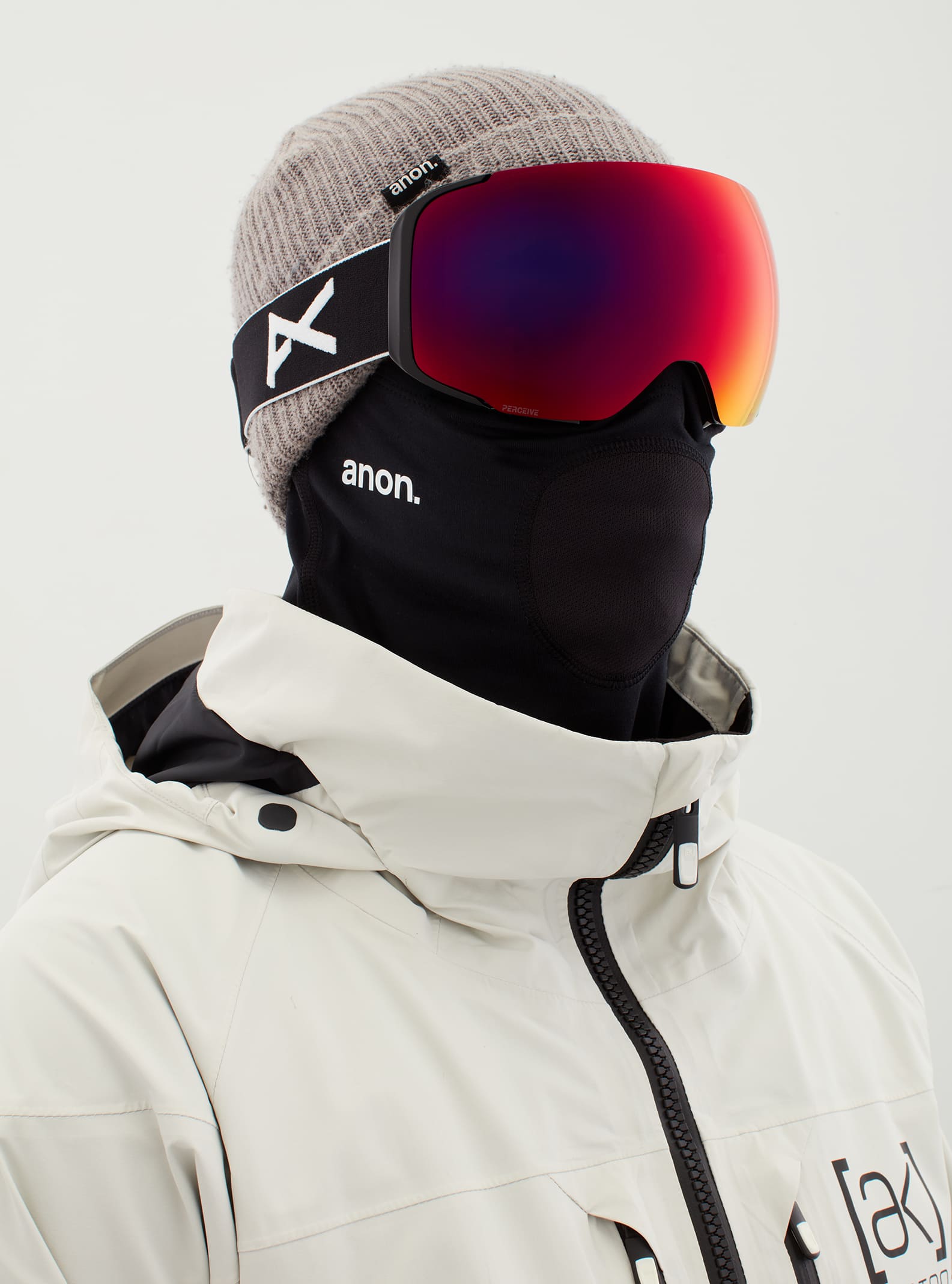 Anon Anon M2 Goggles + Bonus Lens + MFI® Face Mask Frame: black, lens: perceive sunny red (14% / s3), spare lens: perceive cloudy burst (59% / s1)