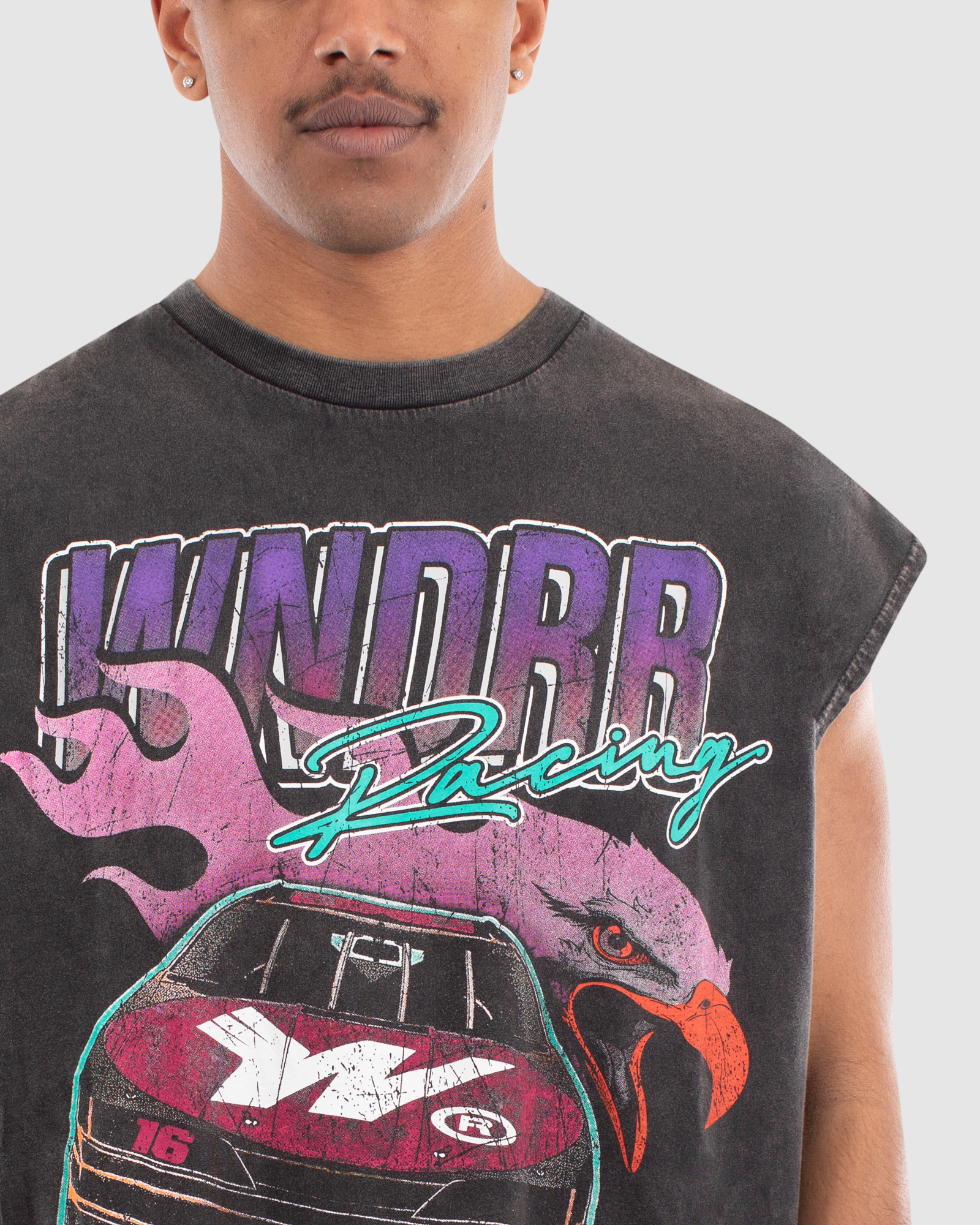 TARMAC VINTAGE MUSCLE TOP - WASHED BLACK