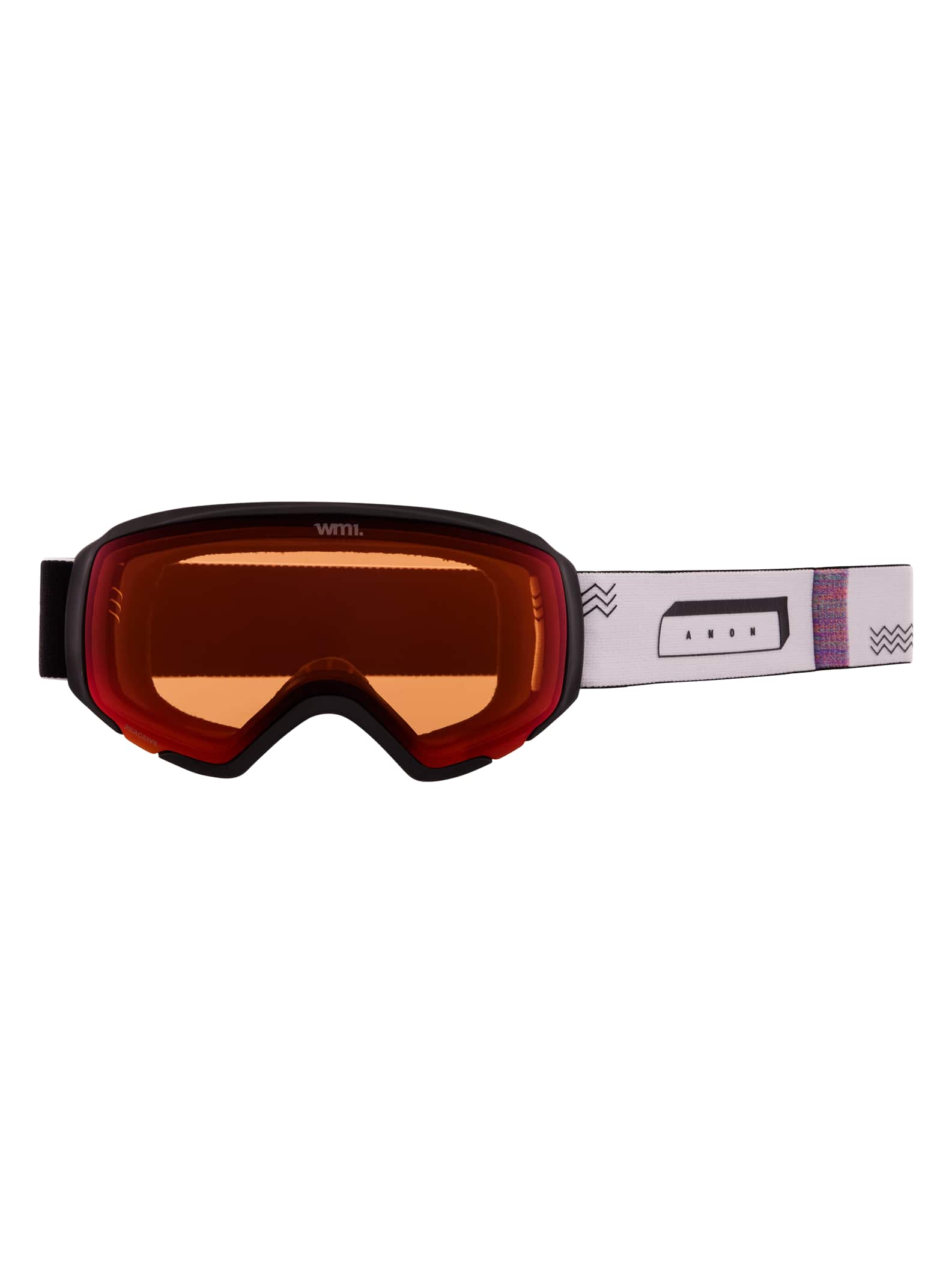 Anon Anon WM1 Goggles + Bonus Lens + MFI® Face Mask - Low Bridge Fit Frame: waves, lens: perceive sunny red (14% / s3), spare lens: perceive cloudy burst (59% / s1)
