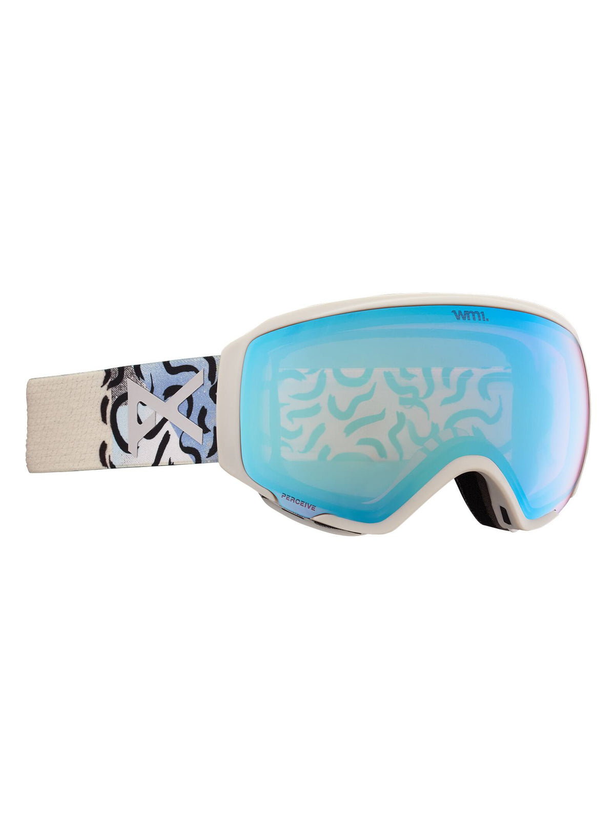 Anon Anon WM1 Goggles + Bonus Lens + MFI® Face Mask - Low Bridge Fit Frame: powder, lens: perceive variable blue (21% / s2), spare lens: perceive cloudy pink (53% / s1)