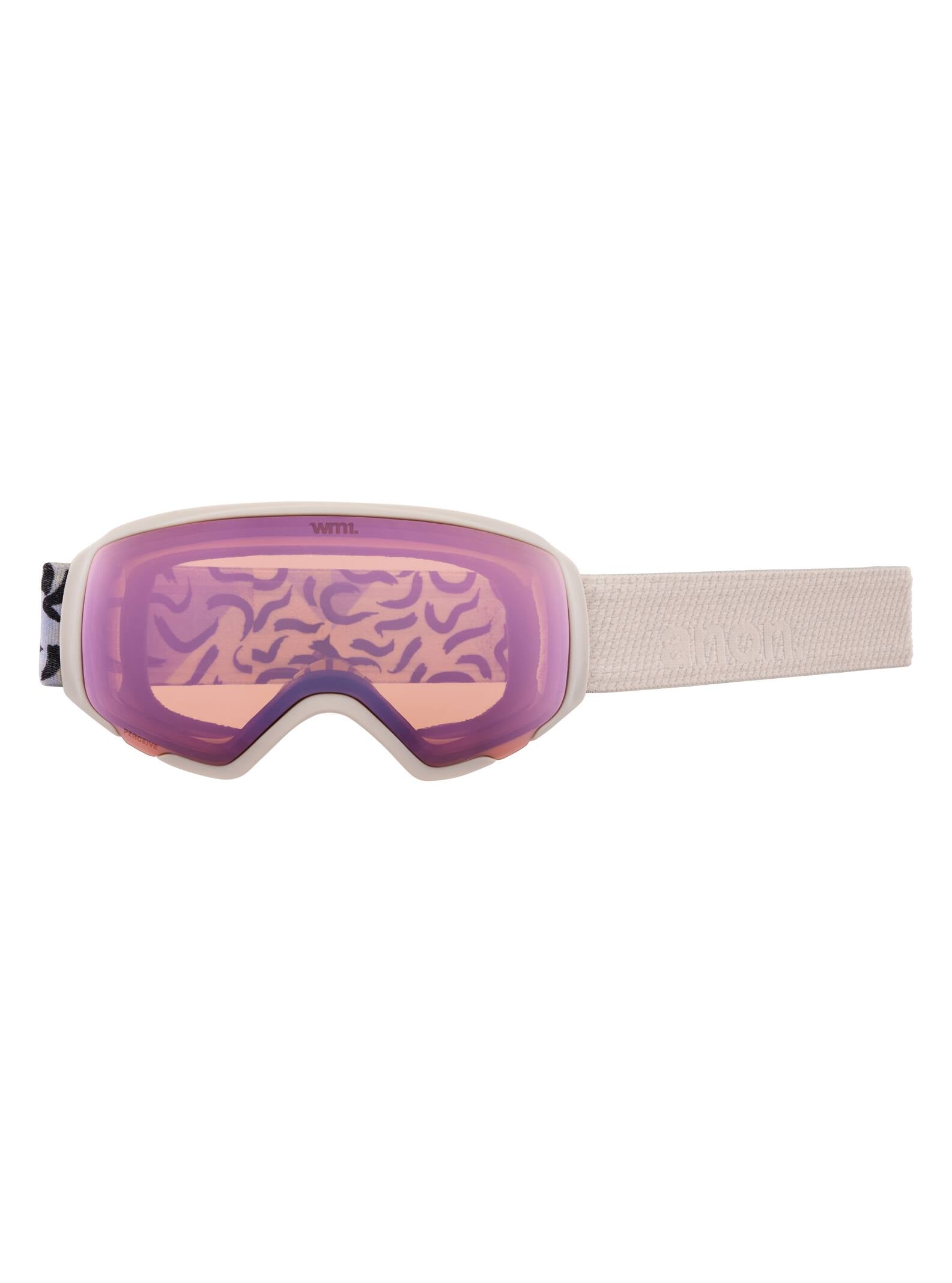 Anon Anon WM1 Goggles + Bonus Lens + MFI® Face Mask - Low Bridge Fit Frame: powder, lens: perceive variable blue (21% / s2), spare lens: perceive cloudy pink (53% / s1)