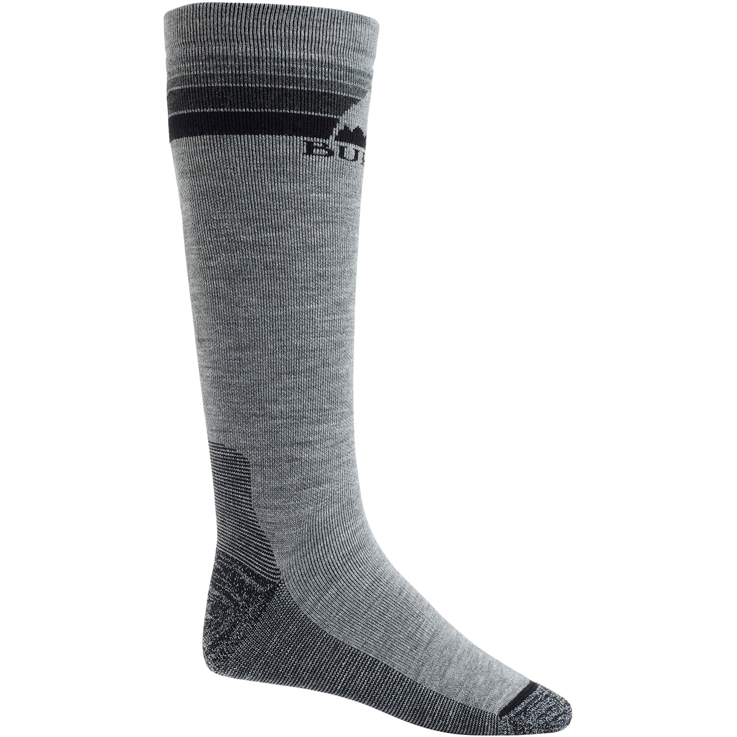 Burton Emblem Midweight Mens Snowboard Sock 2019 Gray Heather