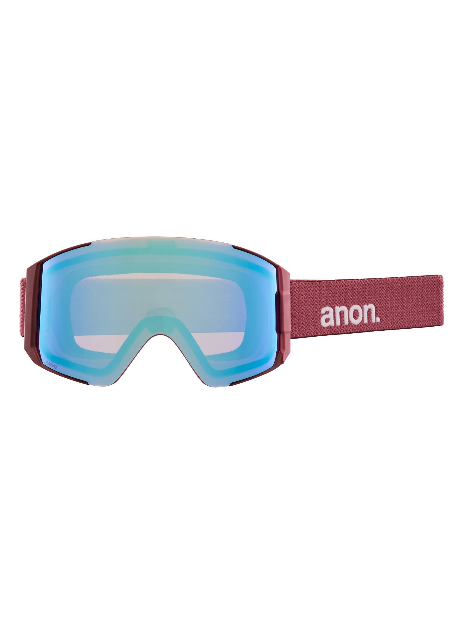 Anon Anon Sync Goggles + Bonus Lens - Low Bridge Fit Frame: blush, lens: perceive cloudy pink (53% / s1), spare lens: perceive variable blue (21% / s2)