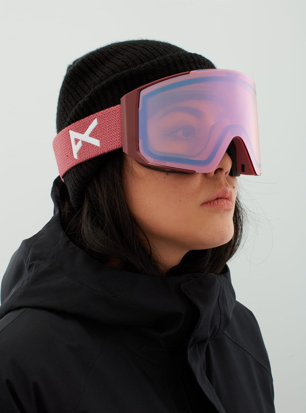 Anon Anon Sync Goggles + Bonus Lens - Low Bridge Fit Frame: blush, lens: perceive cloudy pink (53% / s1), spare lens: perceive variable blue (21% / s2)