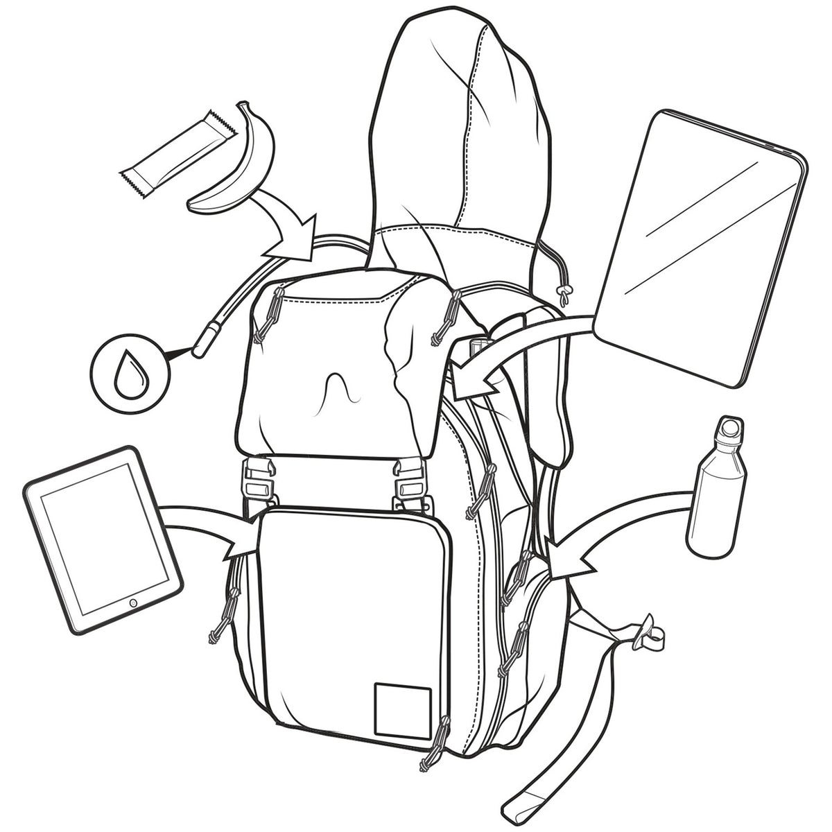 Burton HCSC Scout Backpack 2019 Tree Stripe Black