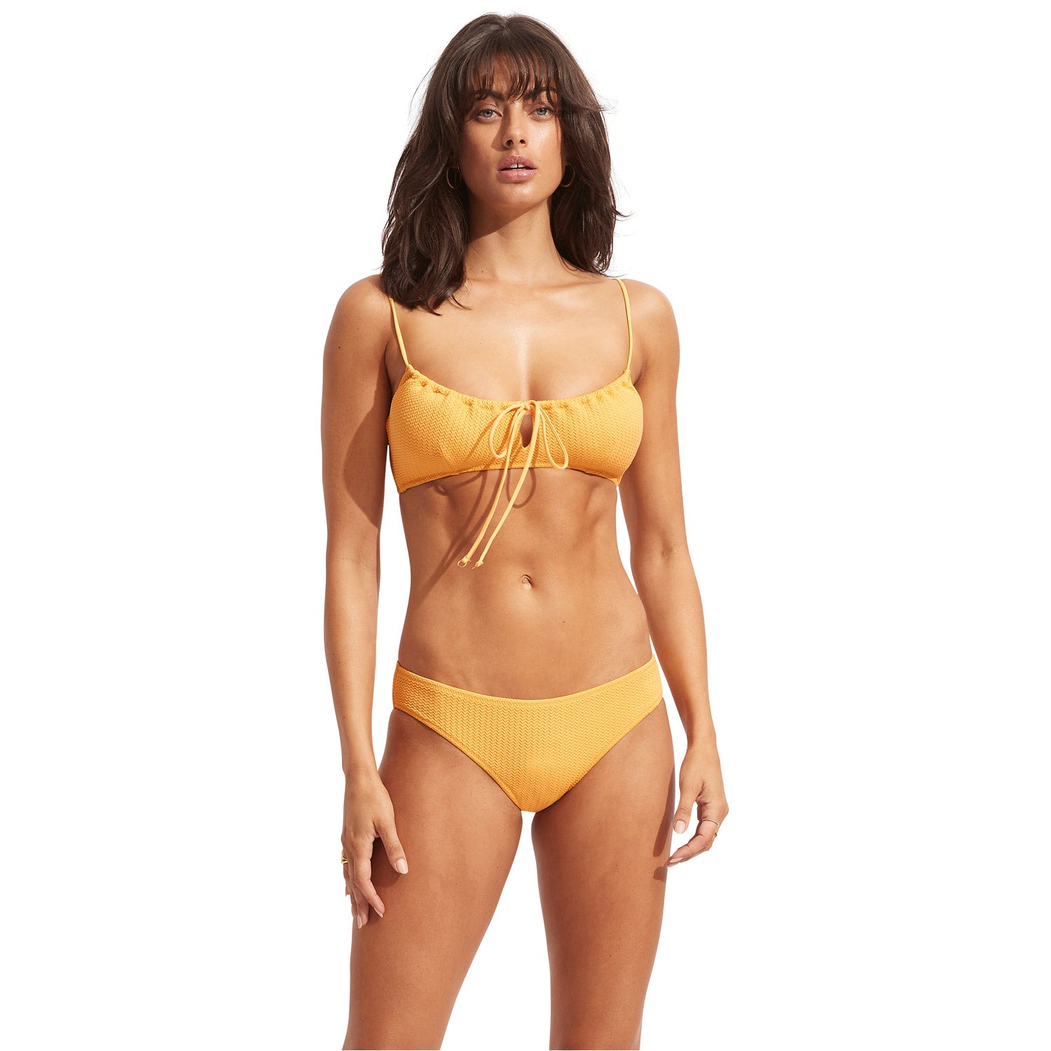 Sea Dive Drawstring Neck Bralette Bikini Top