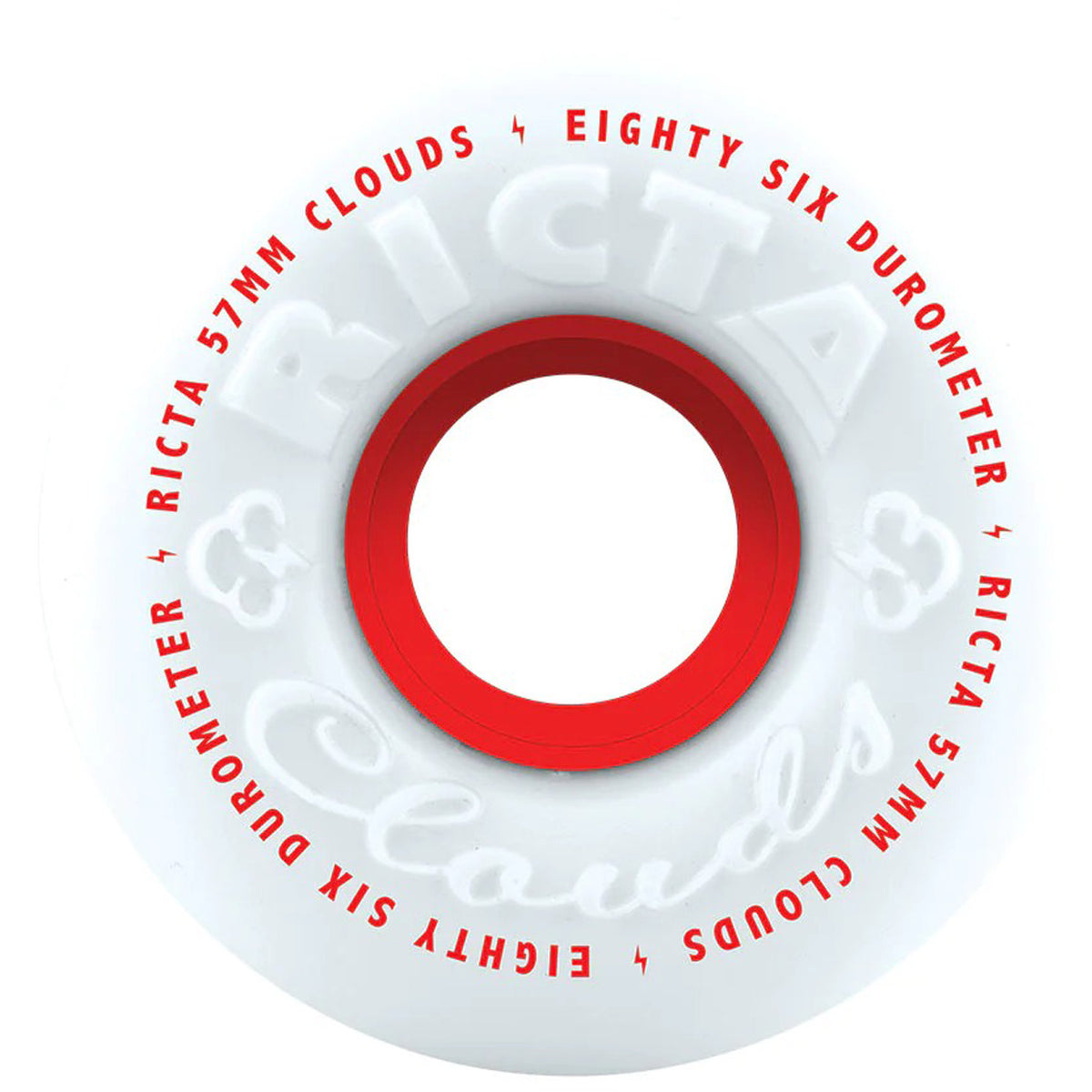 57mm Clouds Red 86a Skateboard Wheels