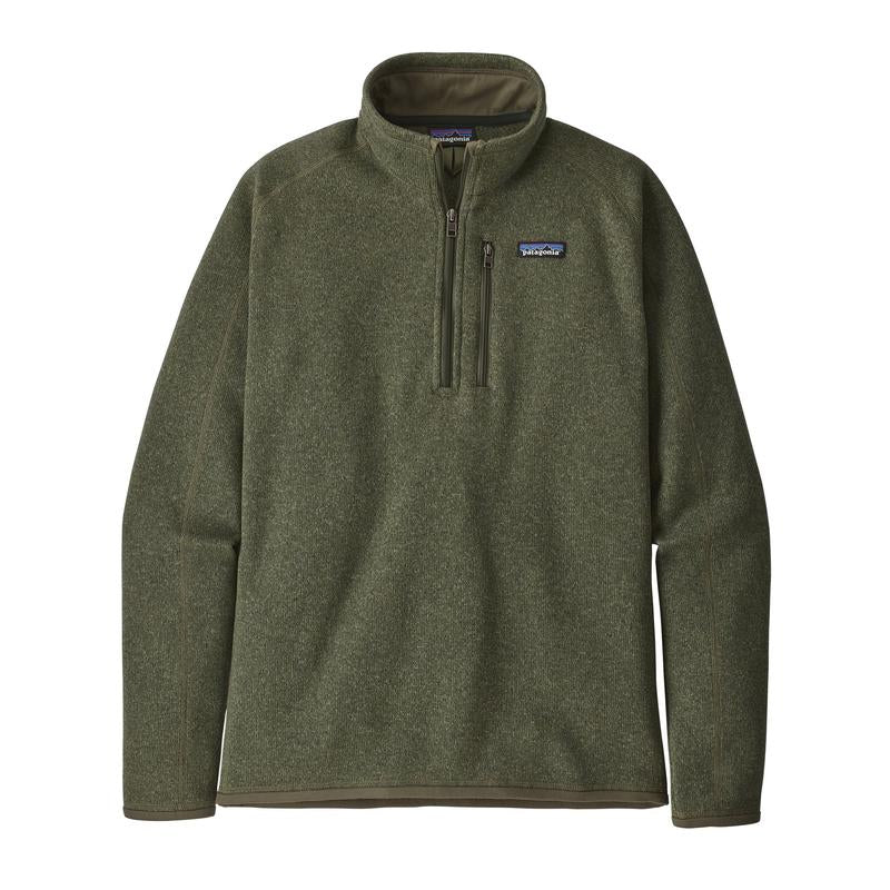 Patagonia Men's Better Sweater 1/4 Zip - Black Industrial green