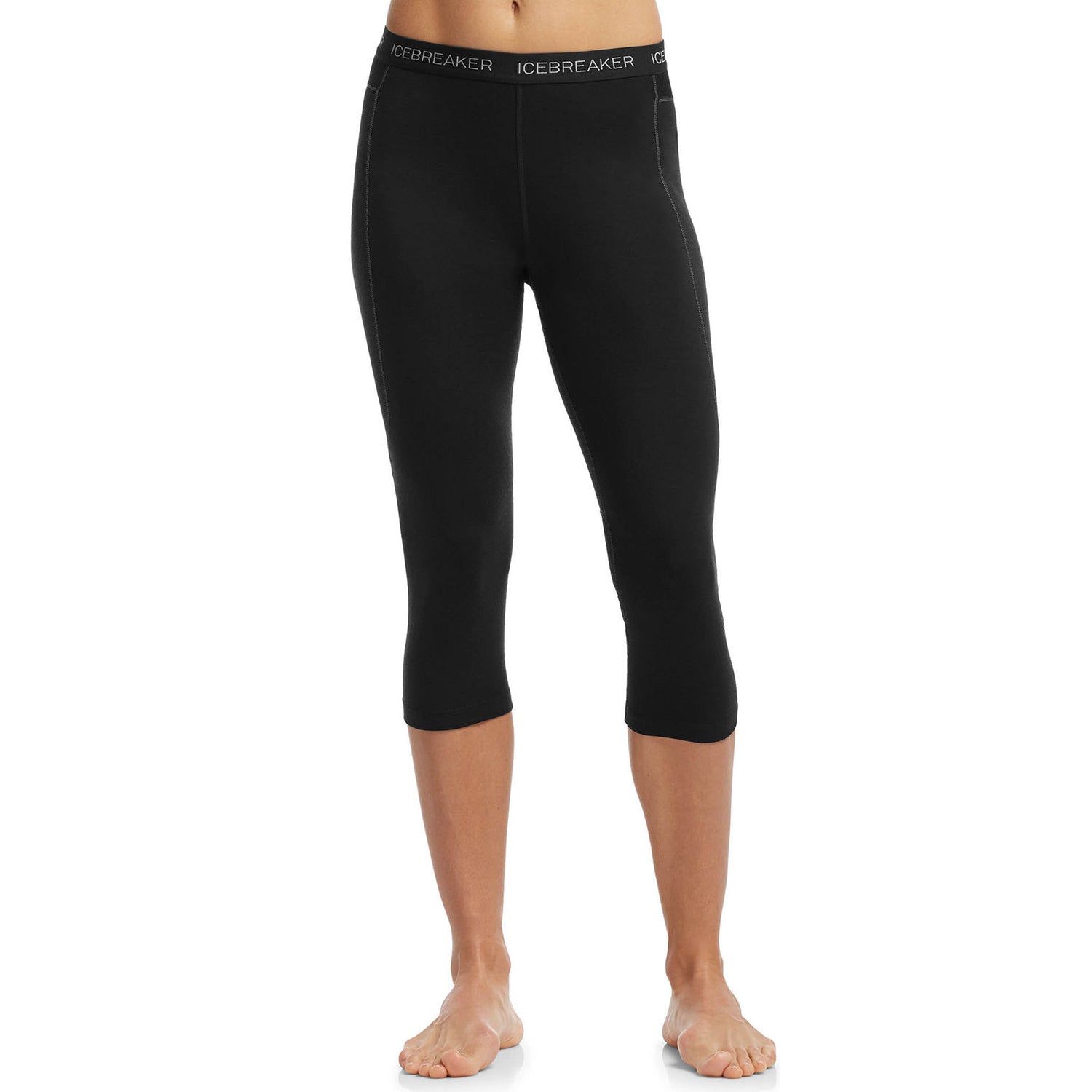 Icebreaker Women's Zone Legless Legging 2018 Black/Mineral/Black on model