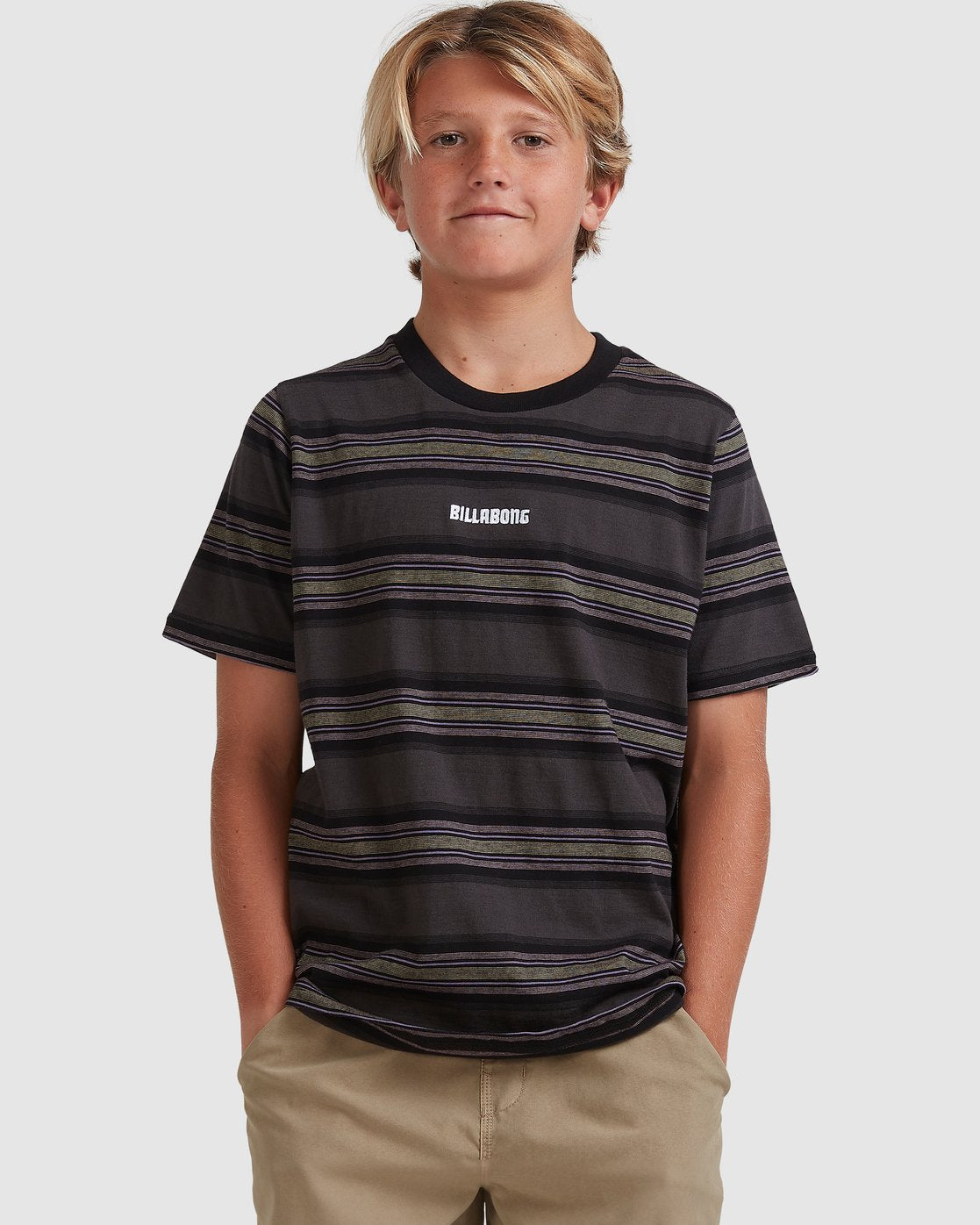 Boys 8-16 Mix Down Stripe Short Sleeve T-Shirt