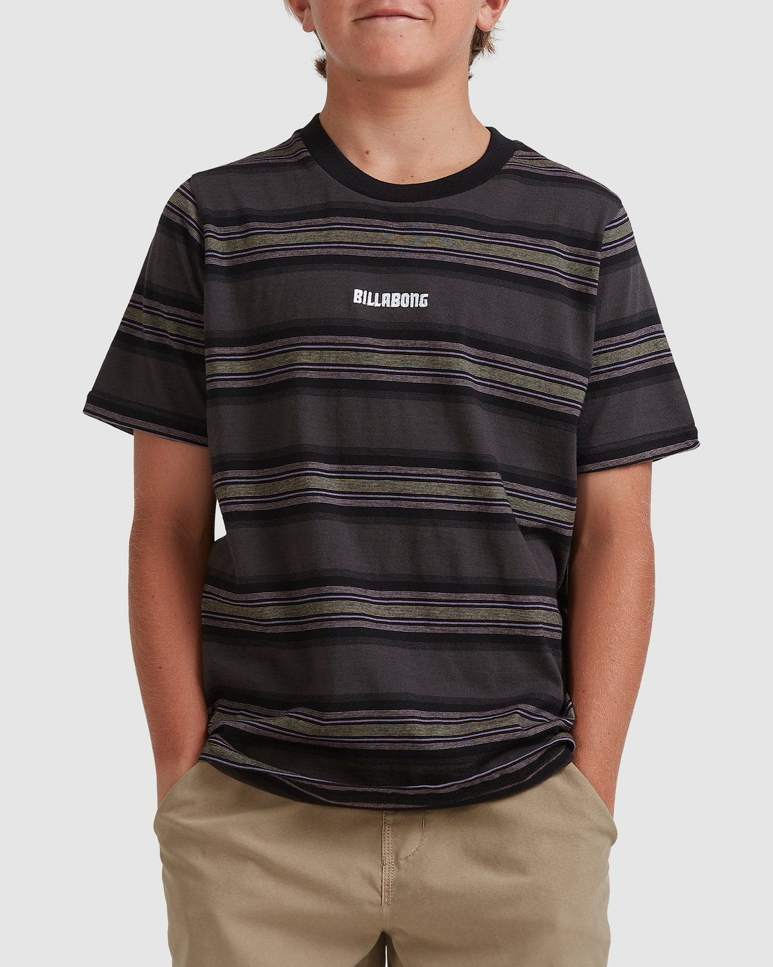 Boys 8-16 Mix Down Stripe Short Sleeve T-Shirt